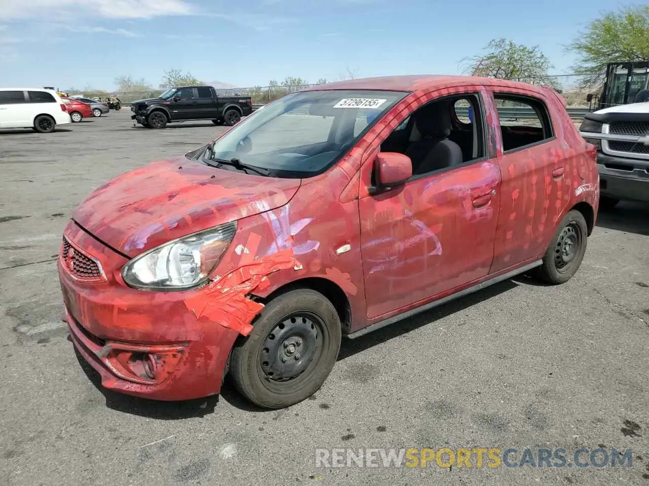 1 Photograph of a damaged car ML32A3HJ0KH011768 MITSUBISHI MIRAGE 2019