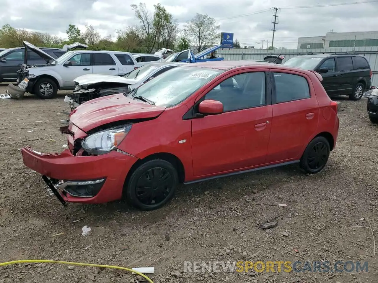 1 Photograph of a damaged car ML32A3HJ1KH007356 MITSUBISHI MIRAGE 2019