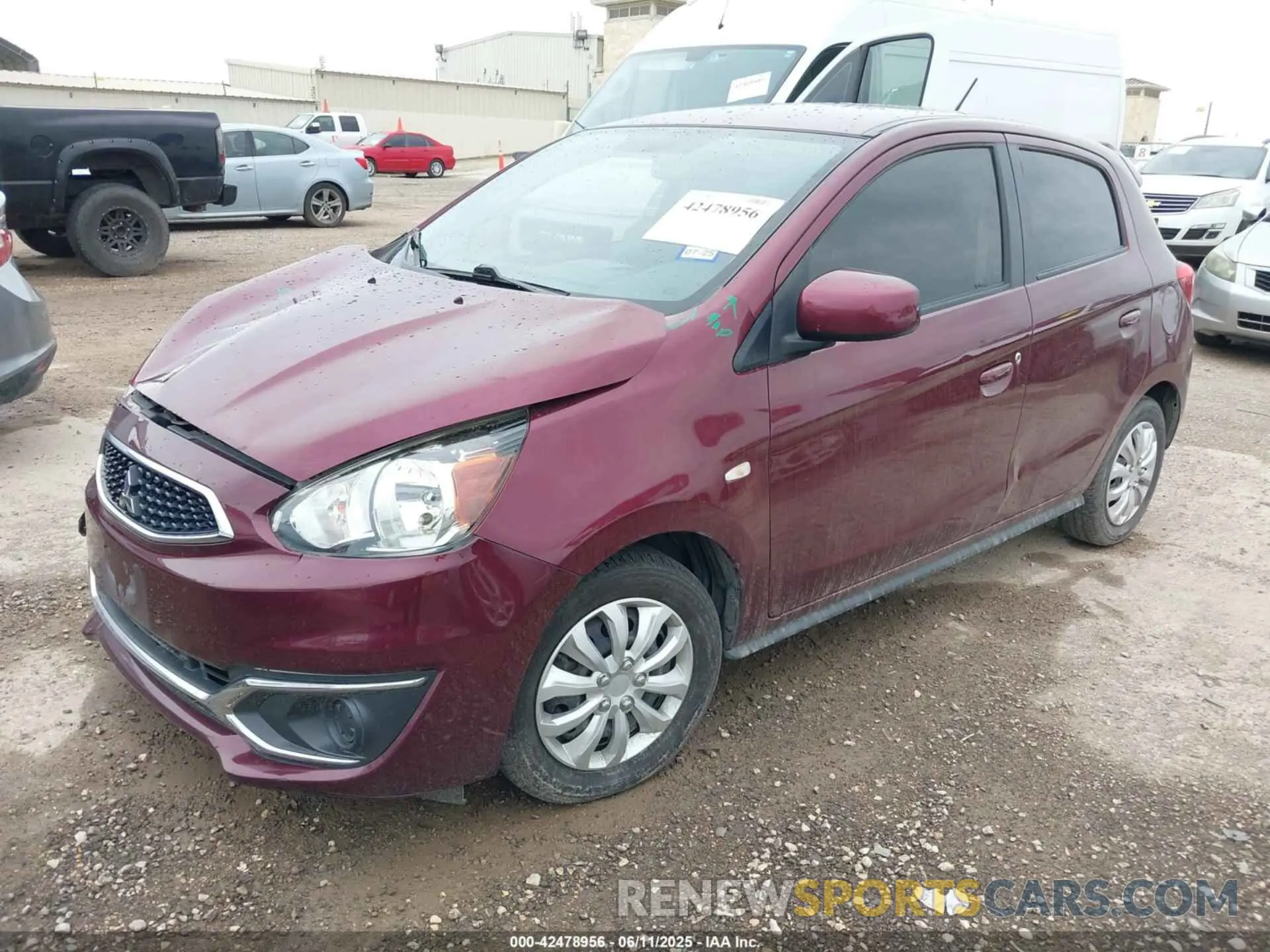 2 Photograph of a damaged car ML32A3HJ1KH014517 MITSUBISHI MIRAGE 2019