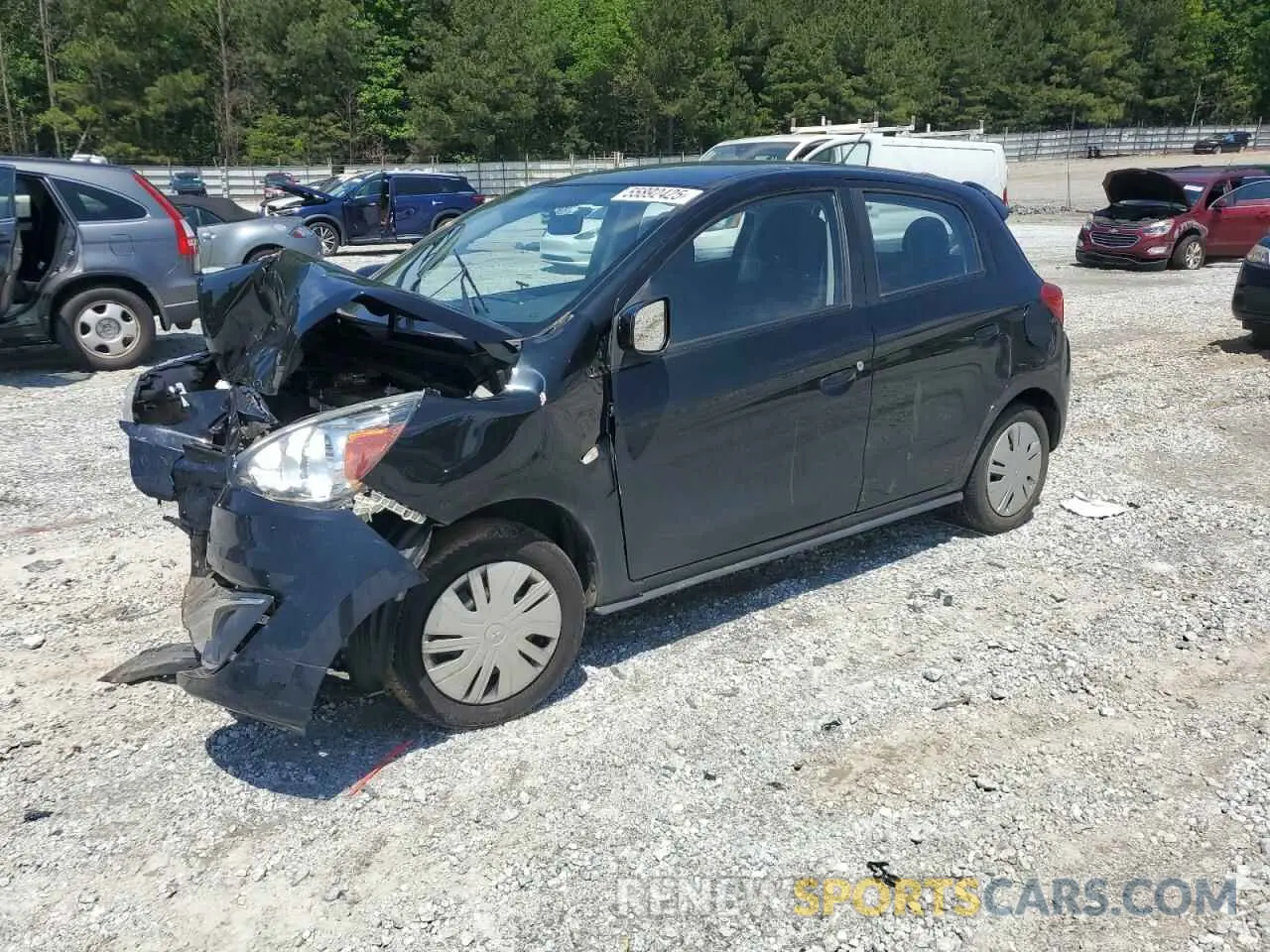 1 Photograph of a damaged car ML32A3HJ1KH015196 MITSUBISHI MIRAGE 2019