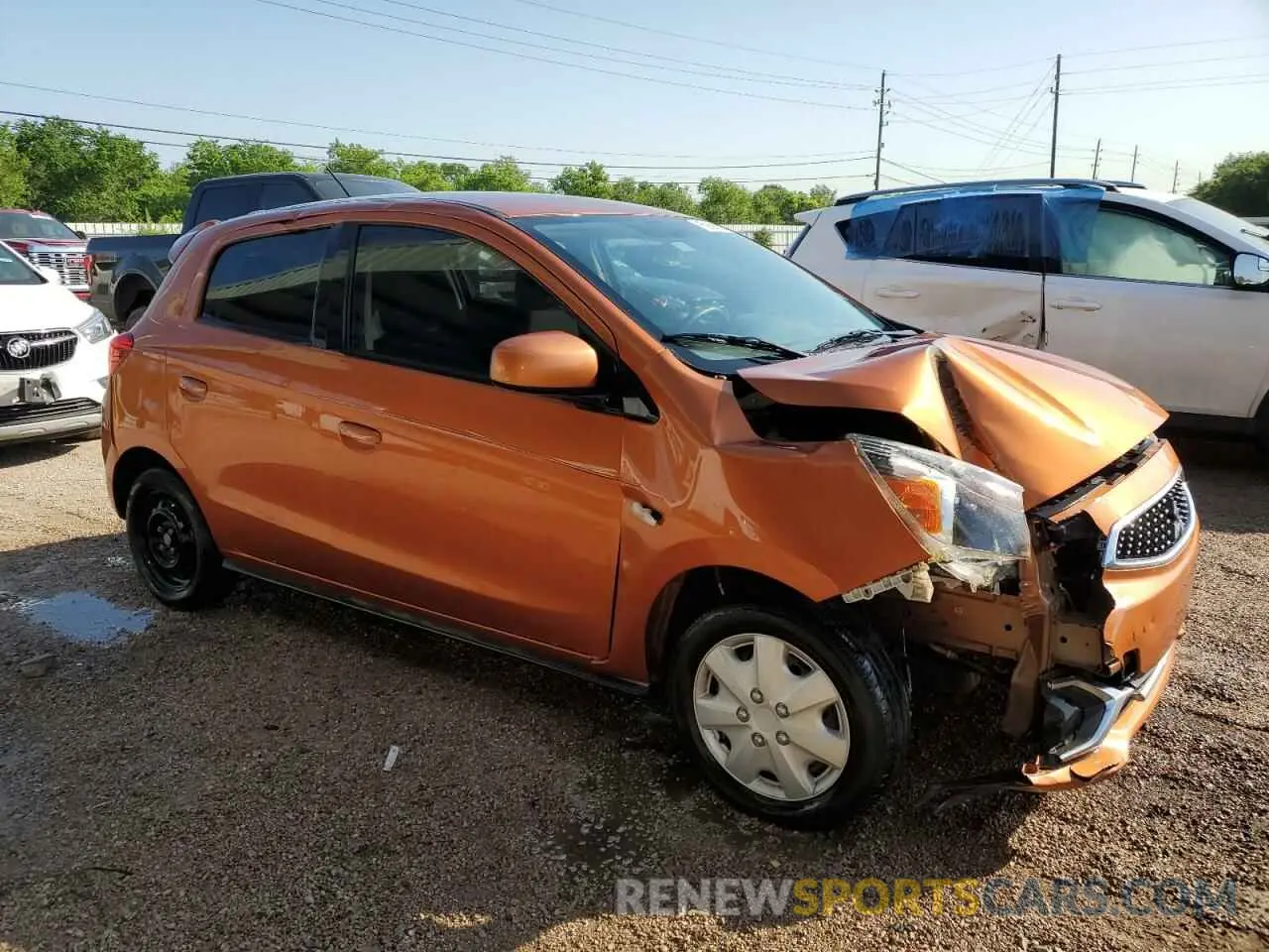 4 Photograph of a damaged car ML32A3HJ3KH001591 MITSUBISHI MIRAGE 2019