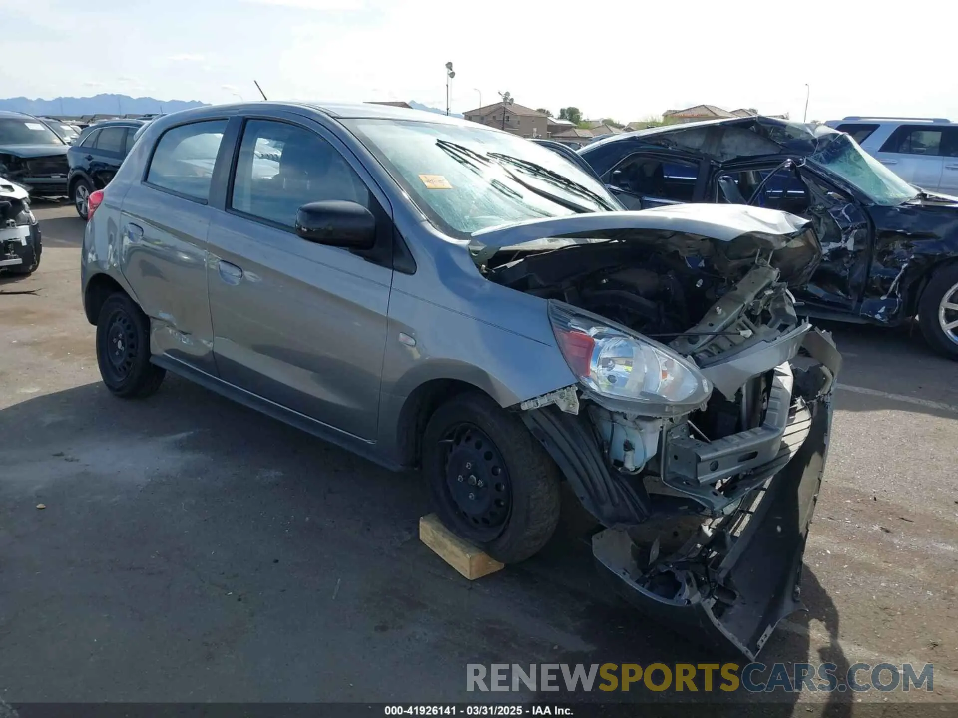1 Photograph of a damaged car ML32A3HJ3KH016141 MITSUBISHI MIRAGE 2019