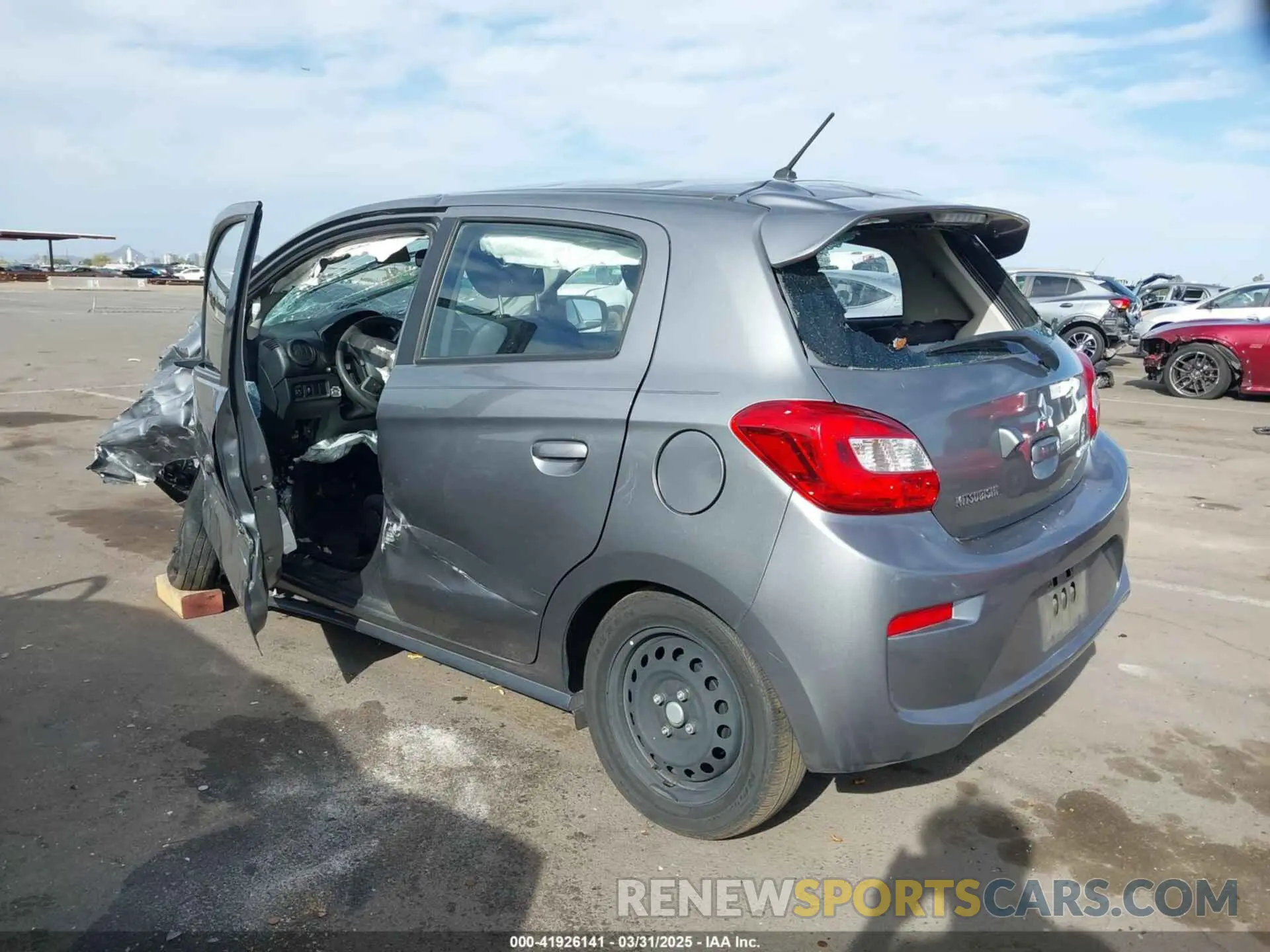 3 Photograph of a damaged car ML32A3HJ3KH016141 MITSUBISHI MIRAGE 2019