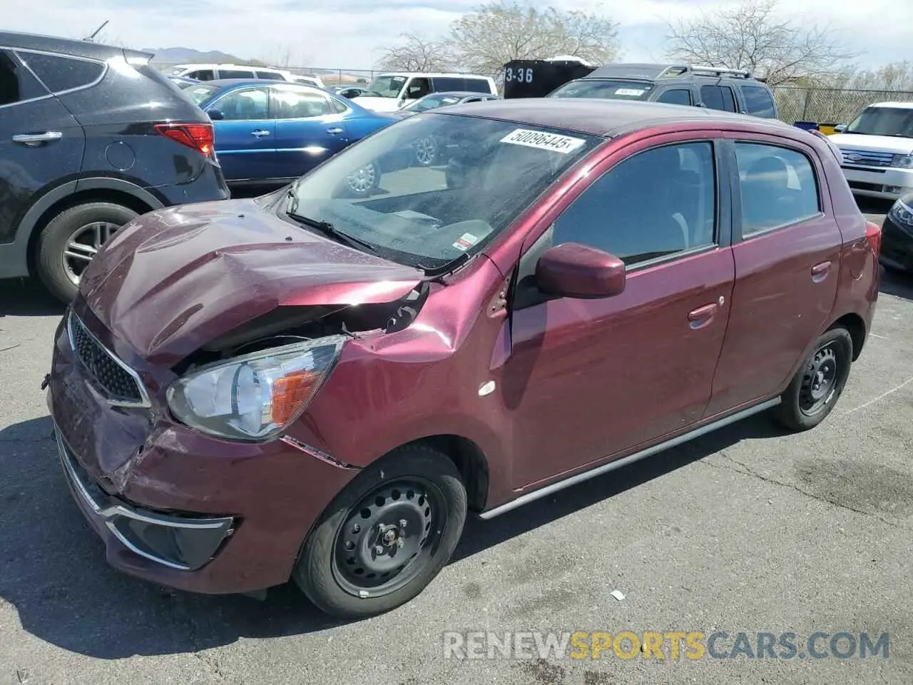 1 Photograph of a damaged car ML32A3HJ4KH013717 MITSUBISHI MIRAGE 2019