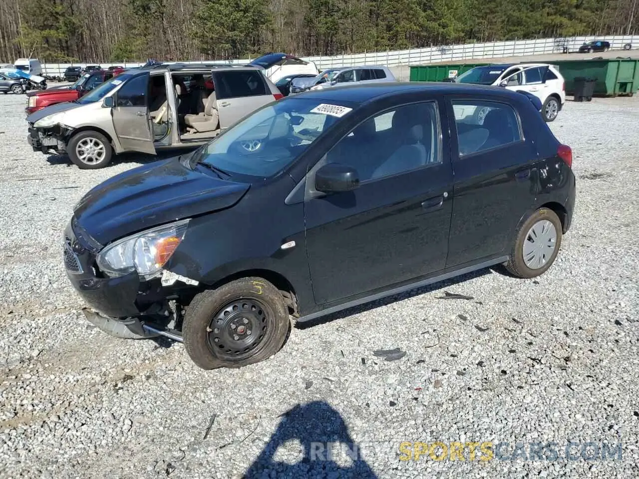 1 Photograph of a damaged car ML32A3HJ5KH014570 MITSUBISHI MIRAGE 2019