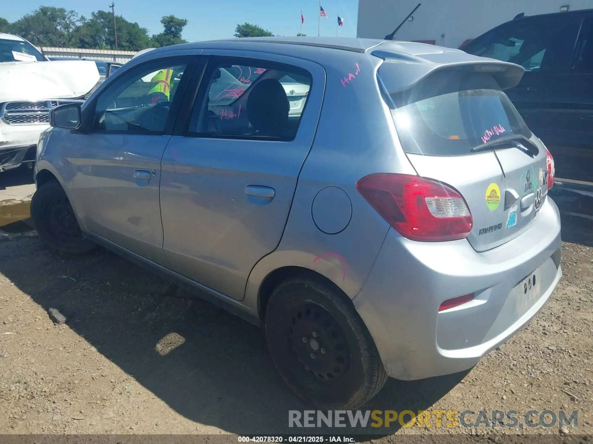 3 Photograph of a damaged car ML32A3HJ6KH003674 MITSUBISHI MIRAGE 2019