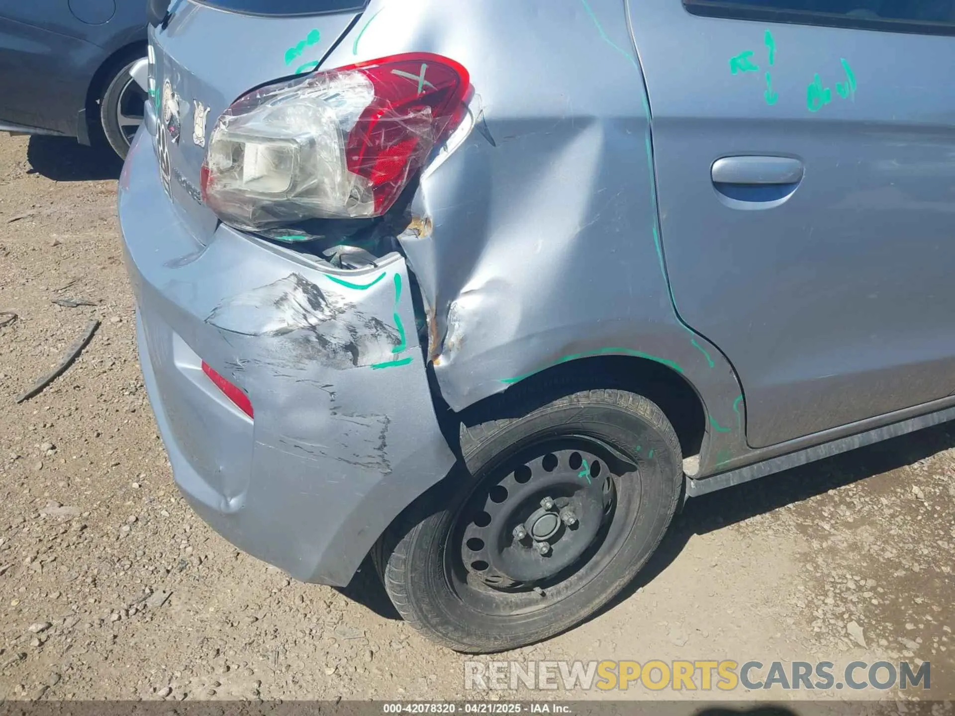 6 Photograph of a damaged car ML32A3HJ6KH003674 MITSUBISHI MIRAGE 2019
