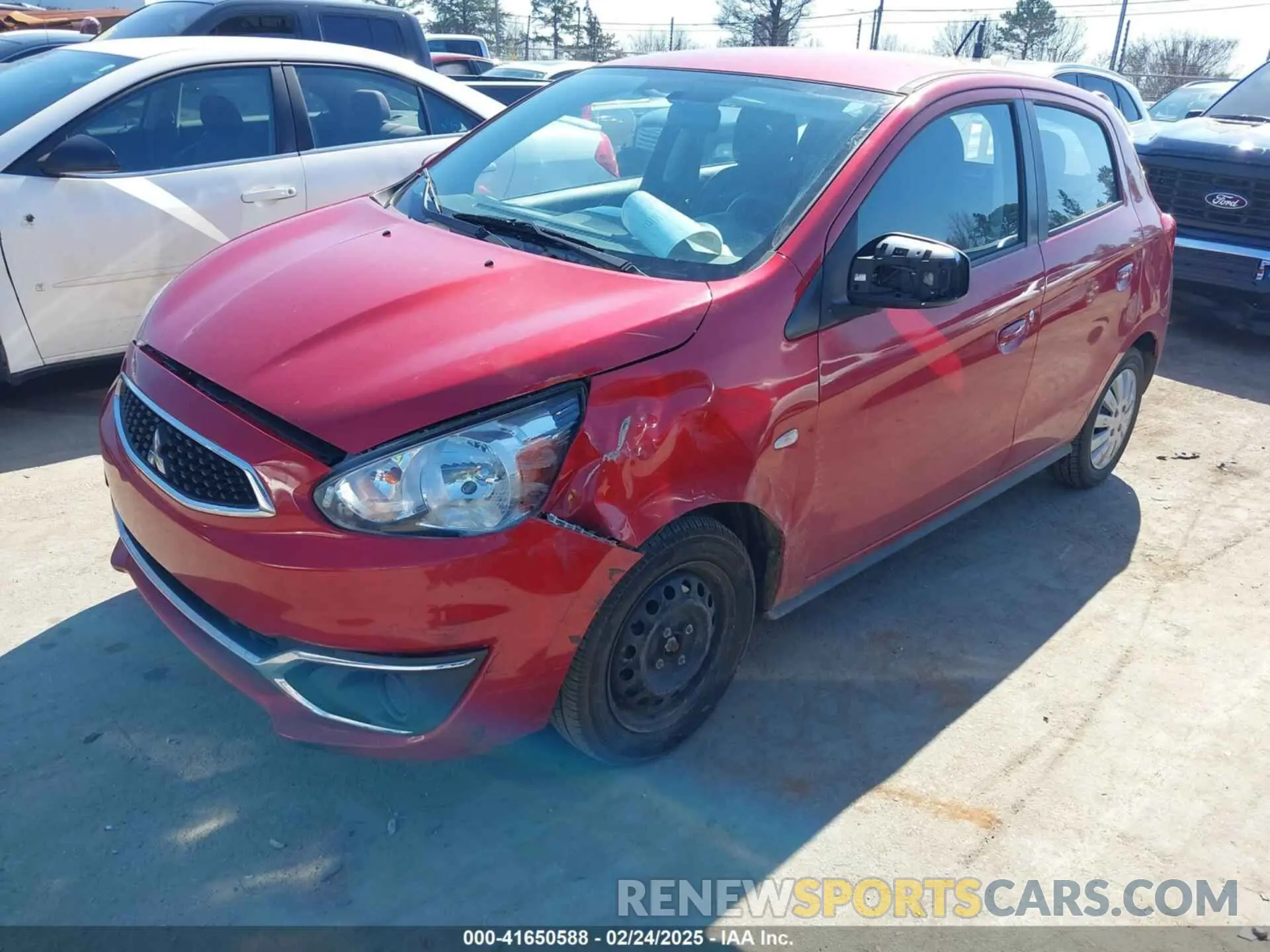 2 Photograph of a damaged car ML32A3HJ7KH011587 MITSUBISHI MIRAGE 2019