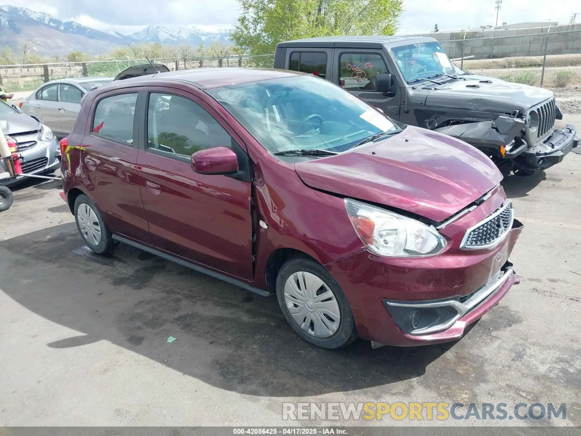 1 Photograph of a damaged car ML32A3HJXKH010272 MITSUBISHI MIRAGE 2019