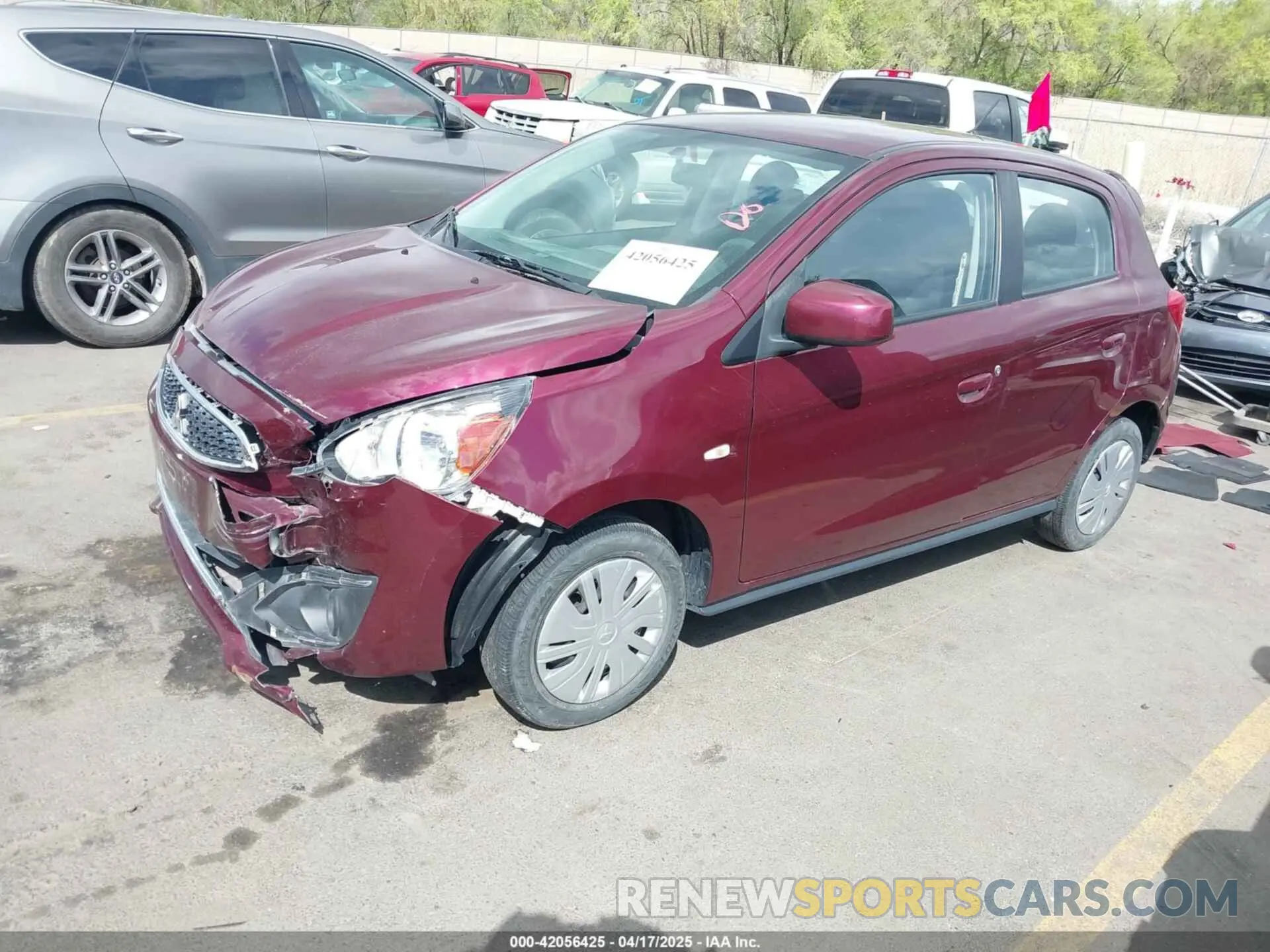 2 Photograph of a damaged car ML32A3HJXKH010272 MITSUBISHI MIRAGE 2019