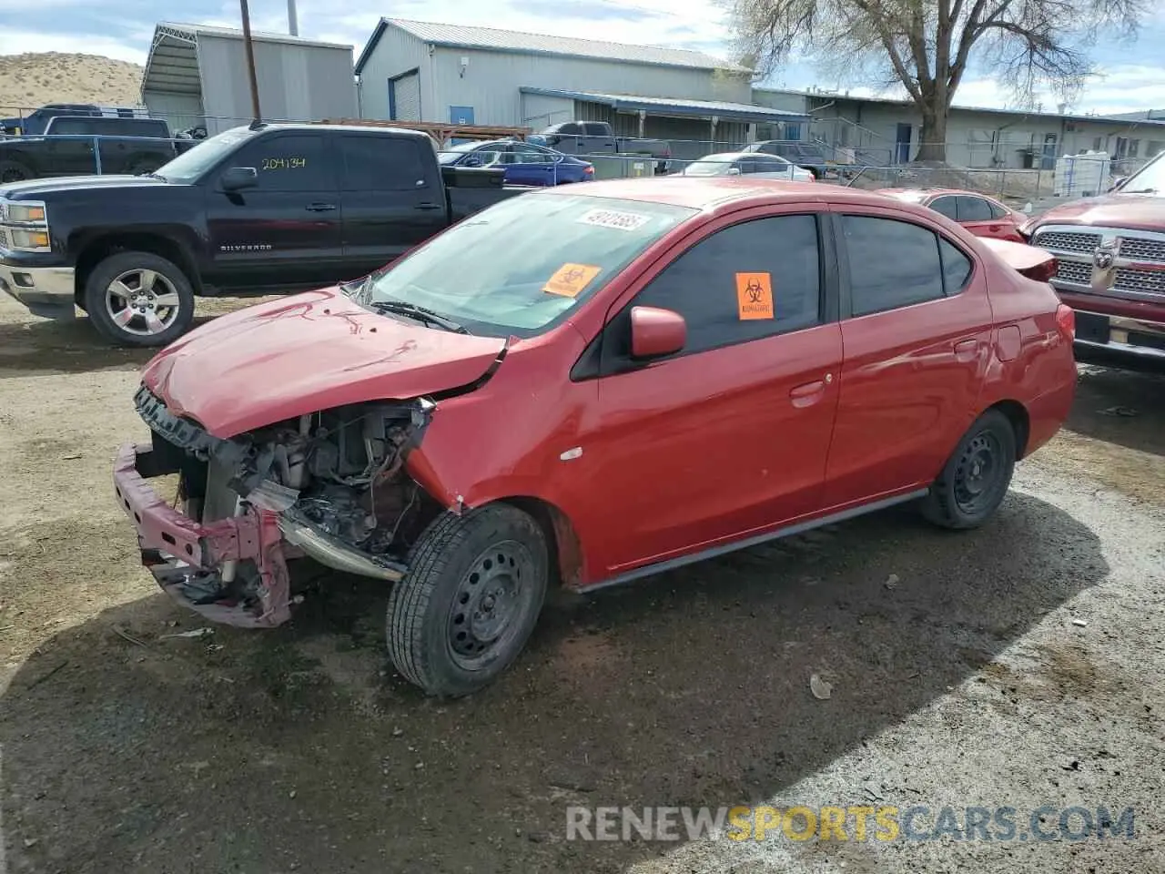 1 Photograph of a damaged car ML32F3FJ0KHF03952 MITSUBISHI MIRAGE 2019