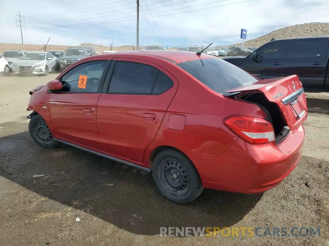2 Photograph of a damaged car ML32F3FJ0KHF03952 MITSUBISHI MIRAGE 2019