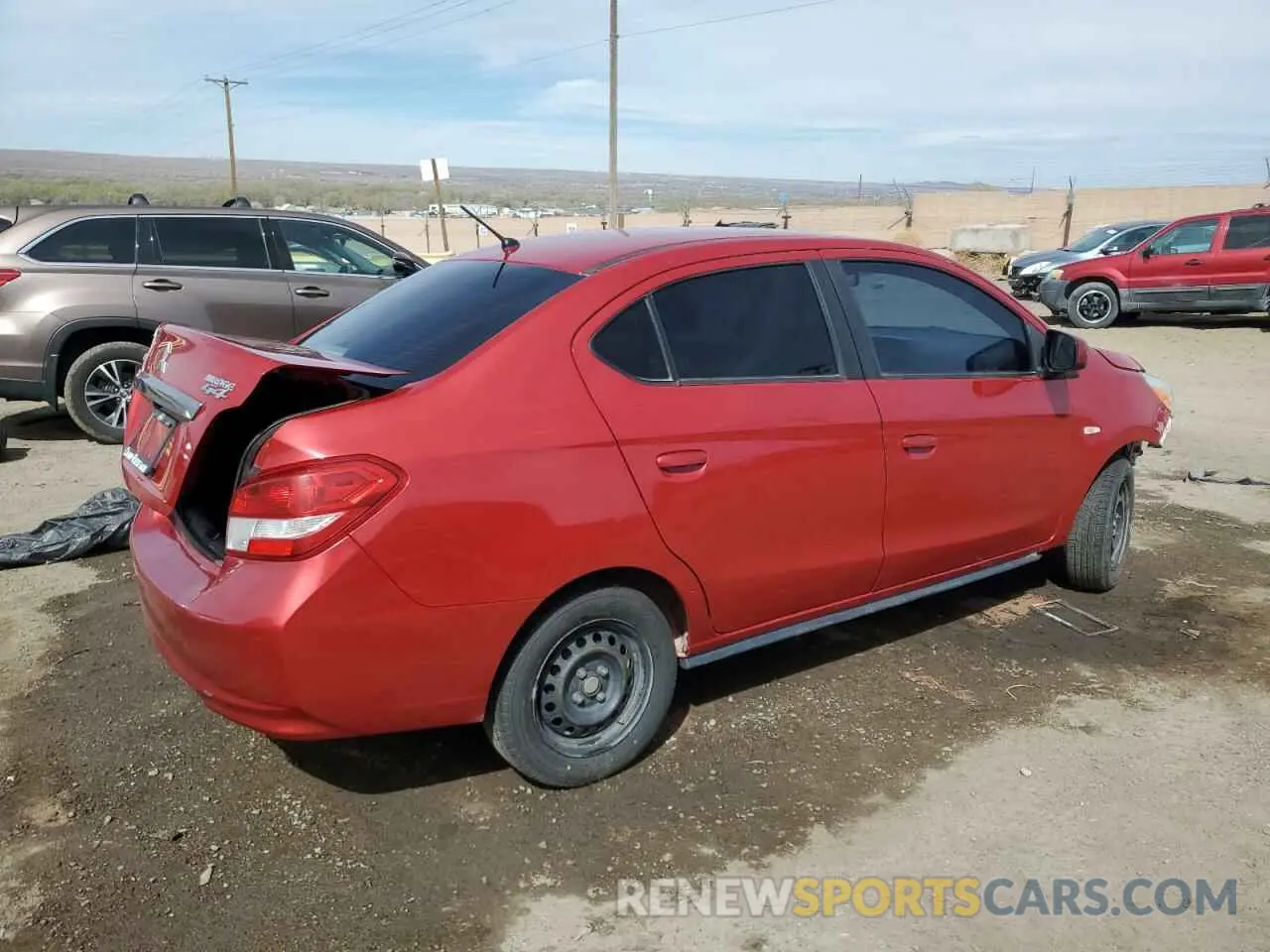 3 Photograph of a damaged car ML32F3FJ0KHF03952 MITSUBISHI MIRAGE 2019