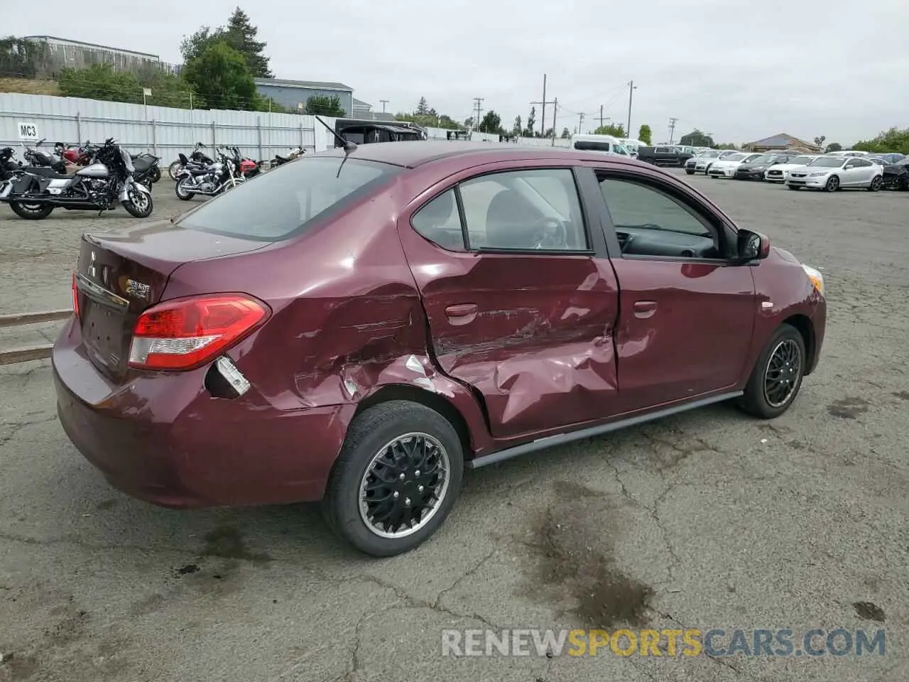 3 Photograph of a damaged car ML32F3FJ3KHF12533 MITSUBISHI MIRAGE 2019