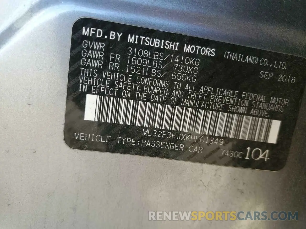 12 Photograph of a damaged car ML32F3FJXKHF01349 MITSUBISHI MIRAGE 2019