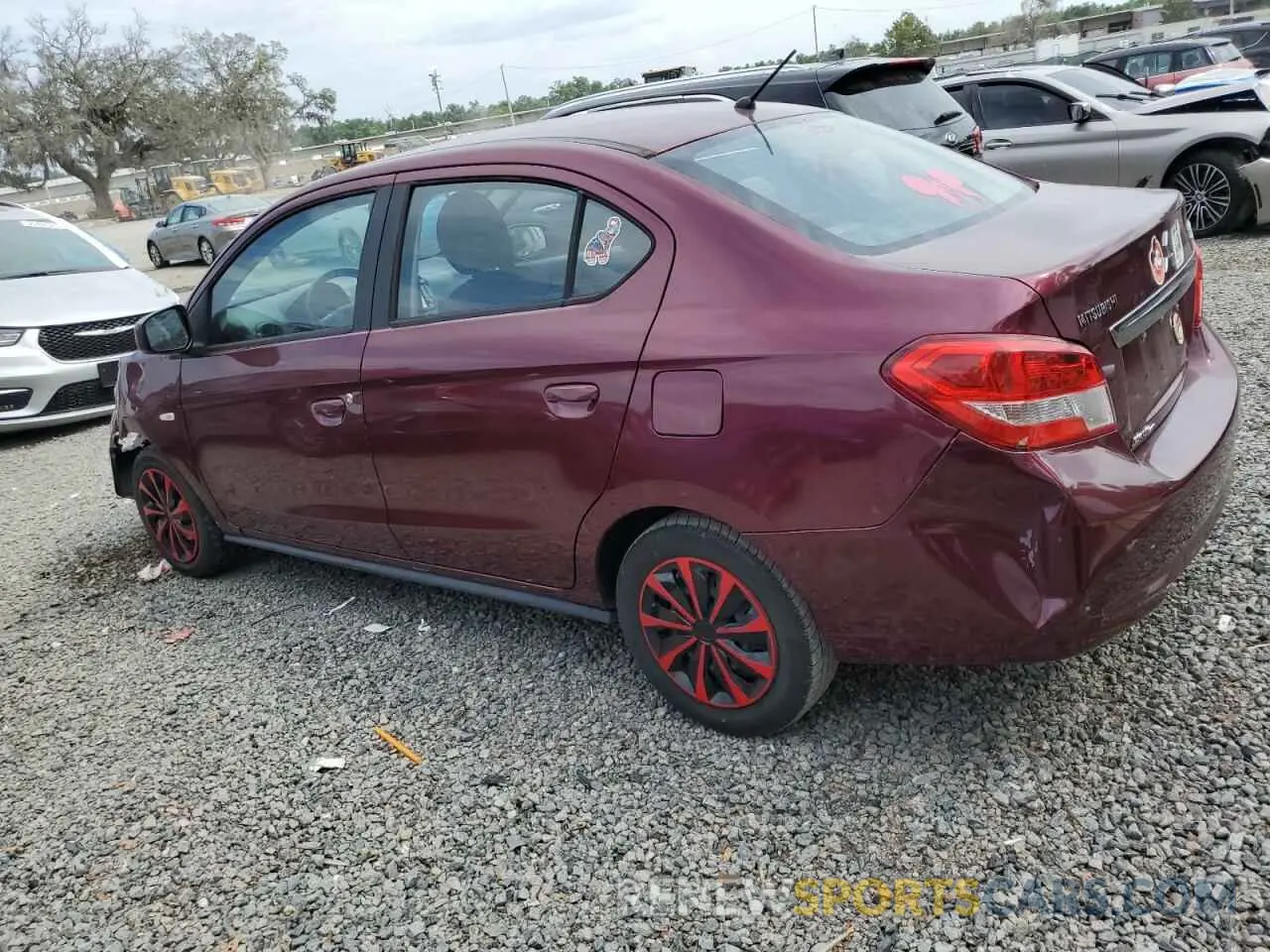 2 Photograph of a damaged car ML32F3FJXKHF15686 MITSUBISHI MIRAGE 2019