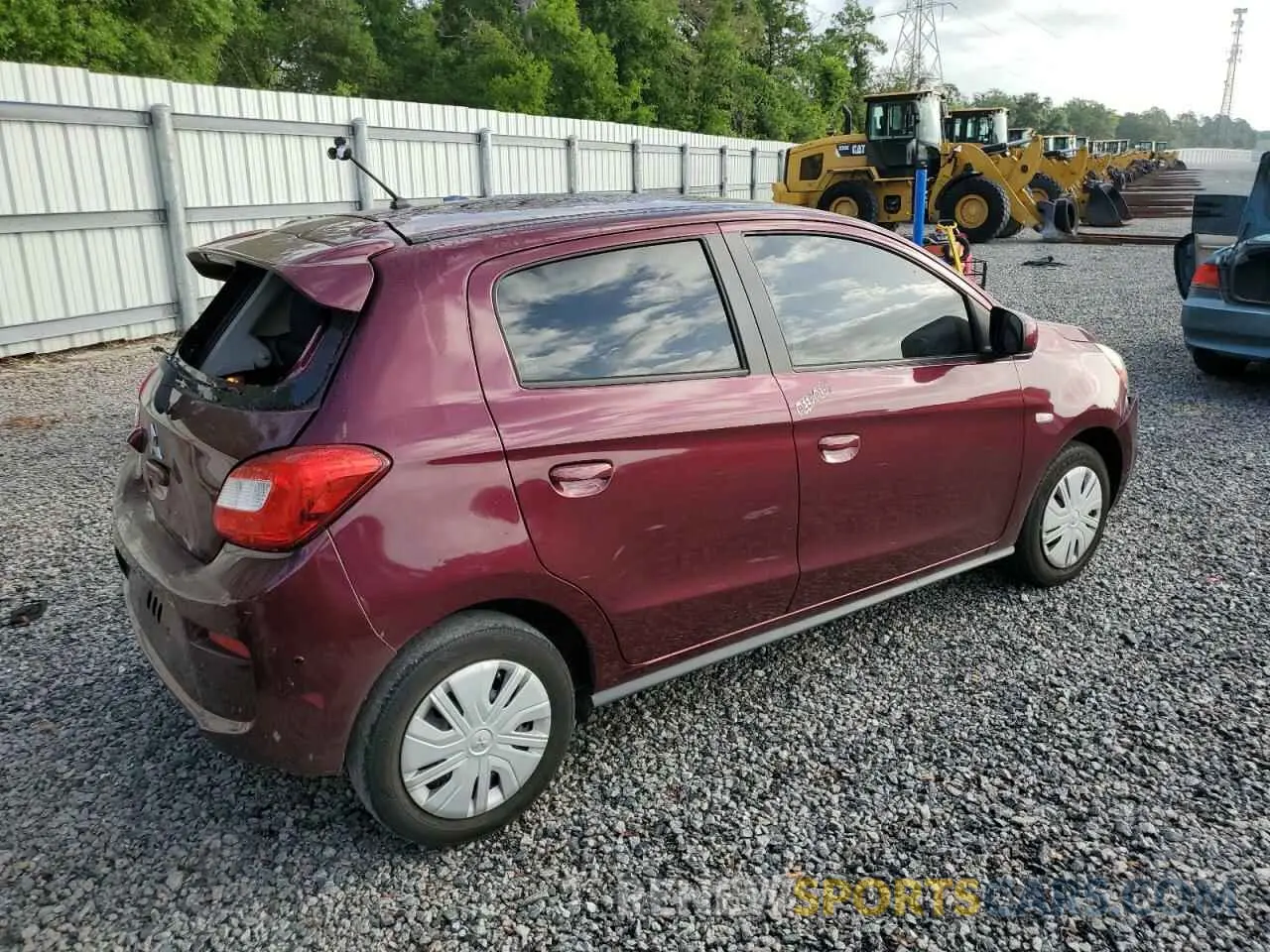 3 Photograph of a damaged car ML32A3HJ1LH009870 MITSUBISHI MIRAGE 2020