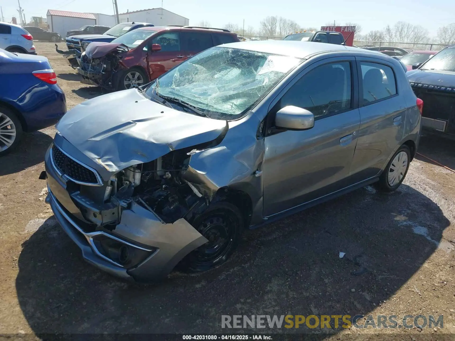 2 Photograph of a damaged car ML32A3HJ2LH010087 MITSUBISHI MIRAGE 2020