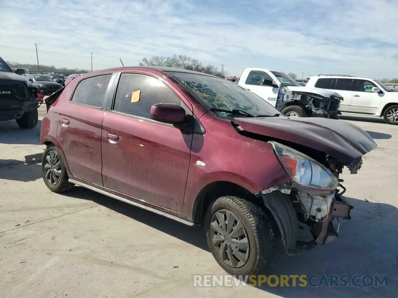 4 Photograph of a damaged car ML32A3HJ5LH000931 MITSUBISHI MIRAGE 2020