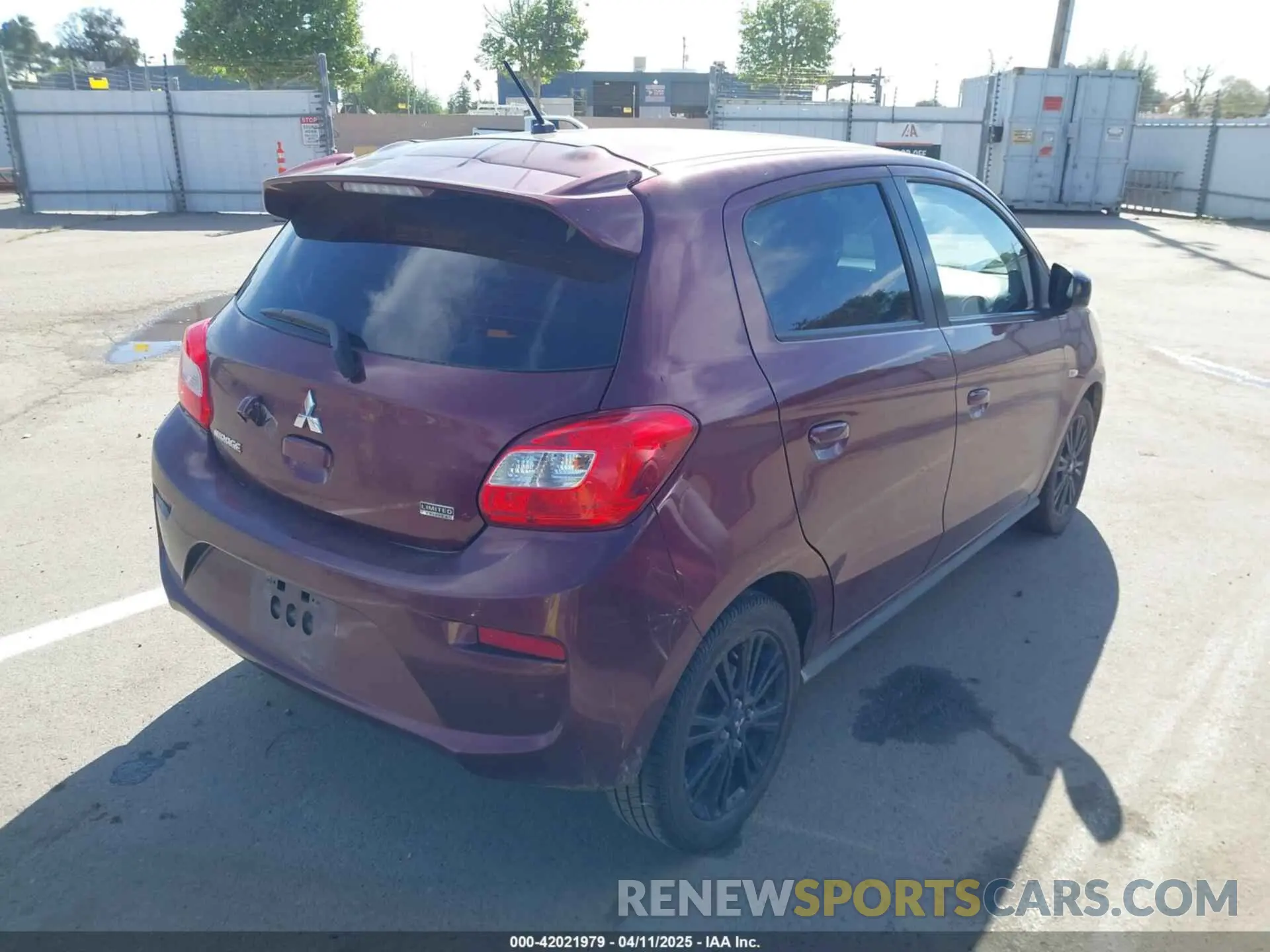 4 Photograph of a damaged car ML32A5HJ6LH007379 MITSUBISHI MIRAGE 2020