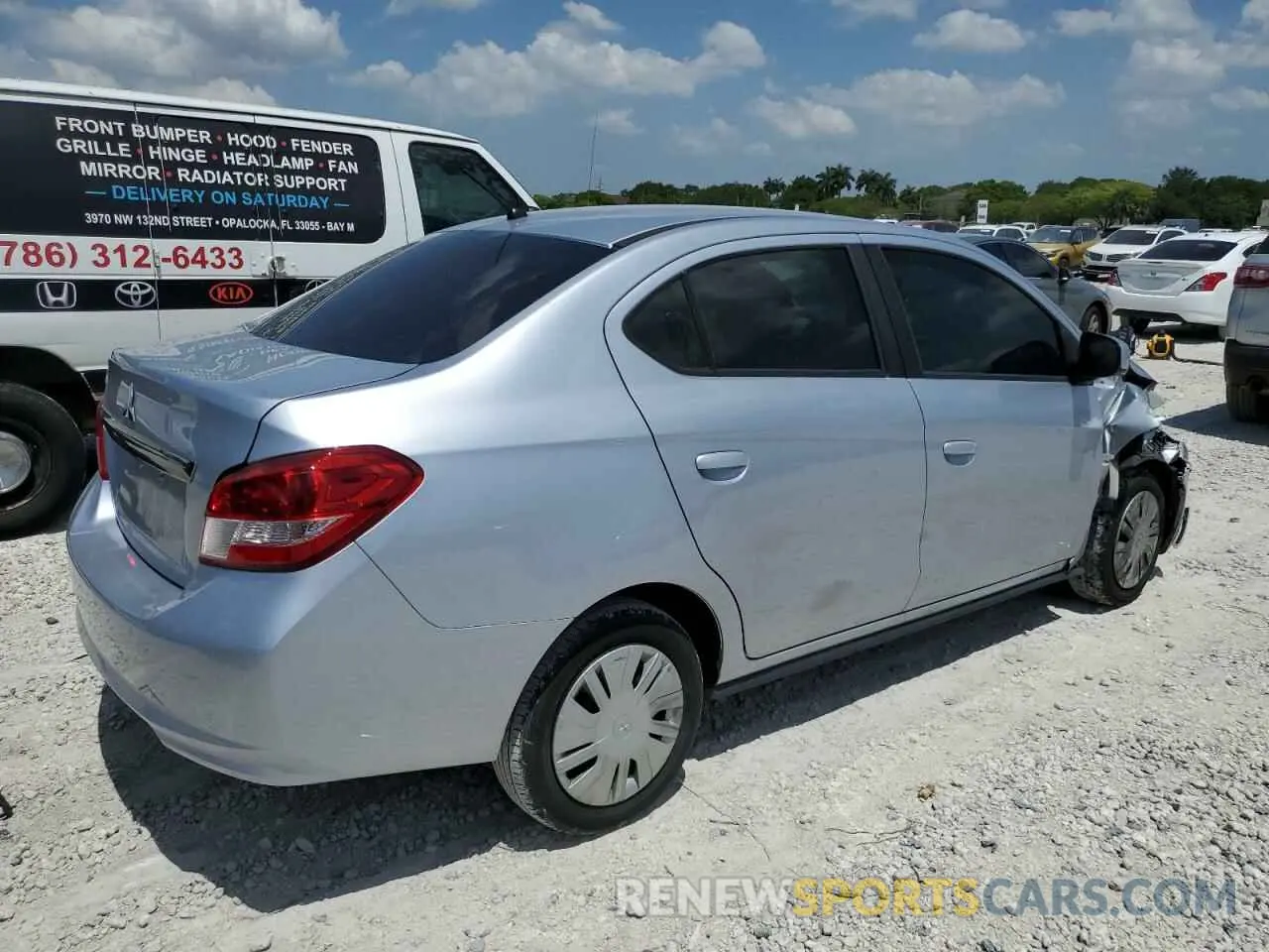 3 Photograph of a damaged car ML32F3FJ5LHF11336 MITSUBISHI MIRAGE 2020