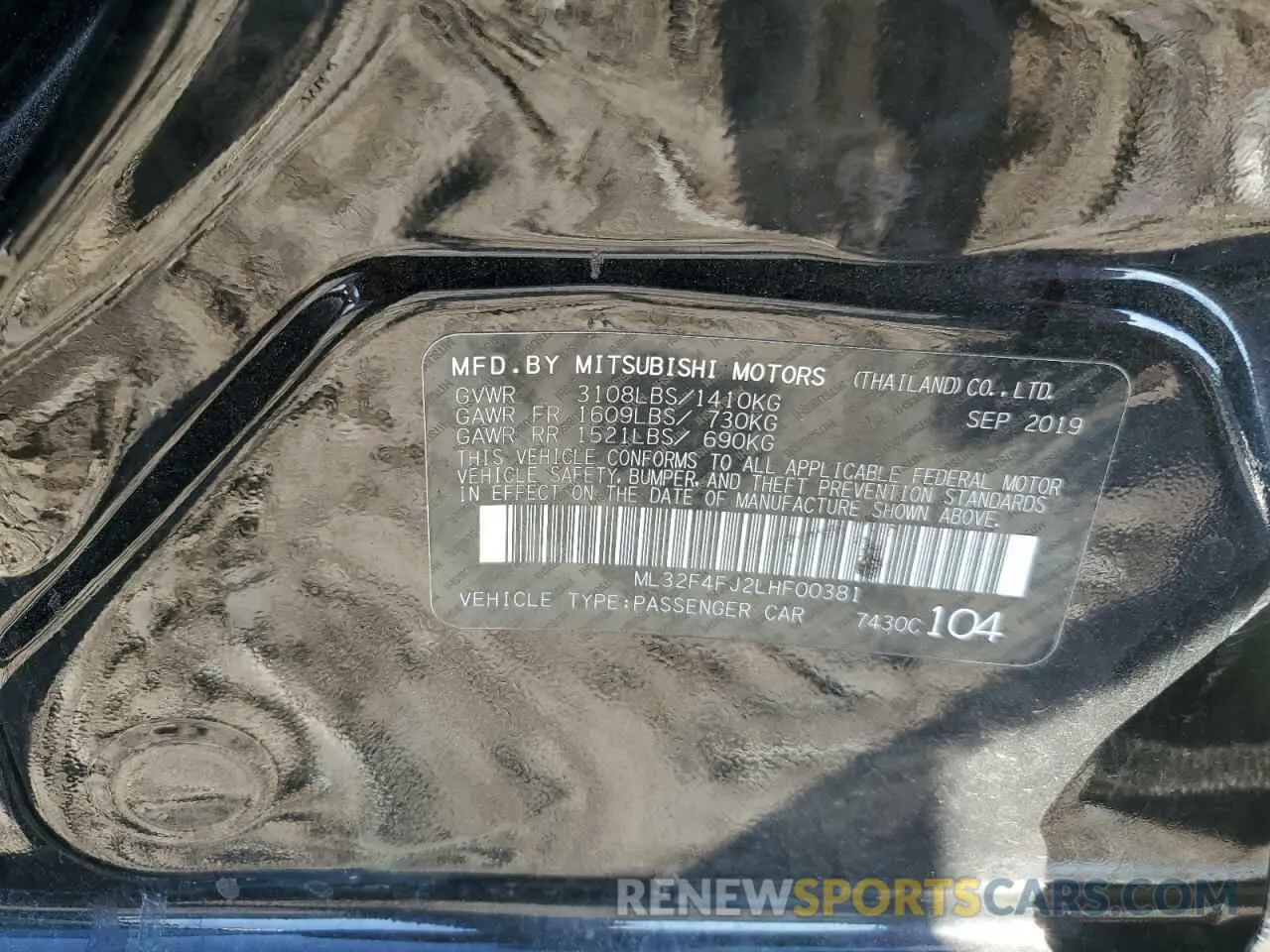 15 Photograph of a damaged car ML32F4FJ2LHF00381 MITSUBISHI MIRAGE 2020