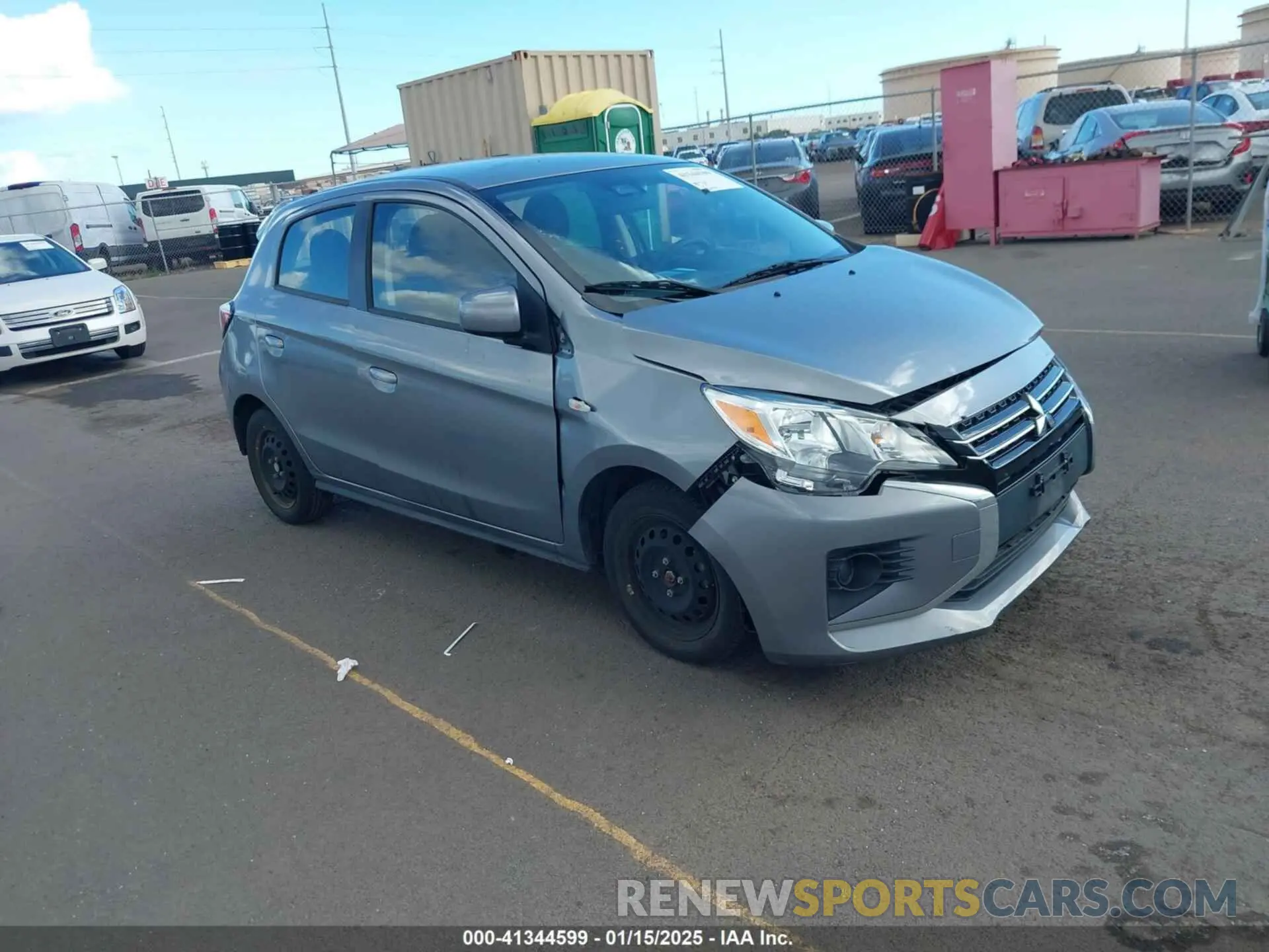 1 Photograph of a damaged car ML32AUHJ4MH007442 MITSUBISHI MIRAGE 2021