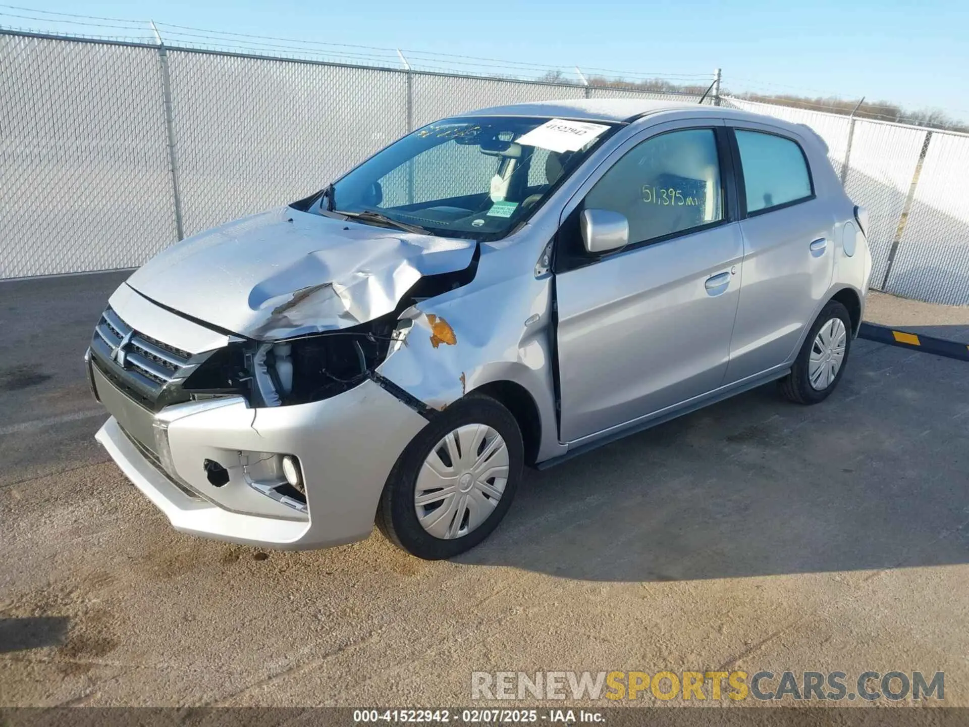 2 Photograph of a damaged car ML32AUHJ4MH011569 MITSUBISHI MIRAGE 2021