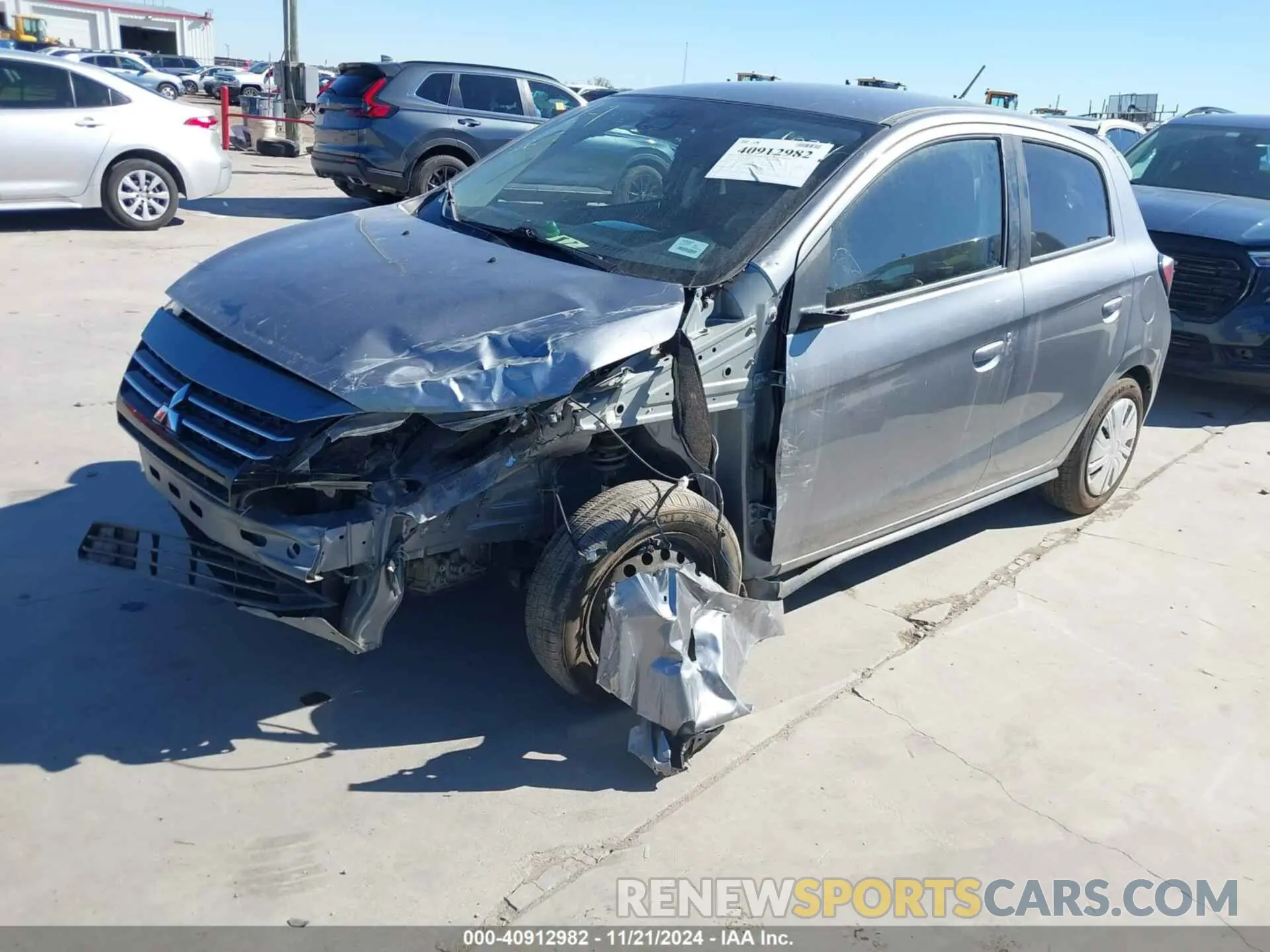 2 Photograph of a damaged car ML32AUHJ5MH012925 MITSUBISHI MIRAGE 2021