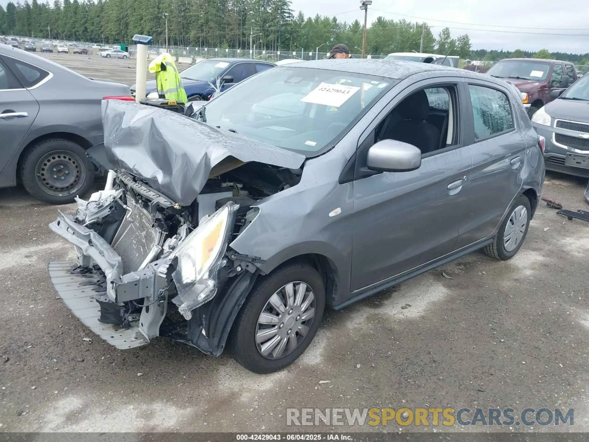2 Photograph of a damaged car ML32AUHJ5MH014447 MITSUBISHI MIRAGE 2021