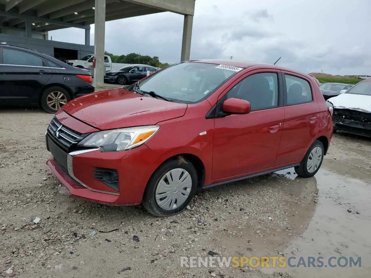 1 Photograph of a damaged car ML32AUHJ7MH004437 MITSUBISHI MIRAGE 2021