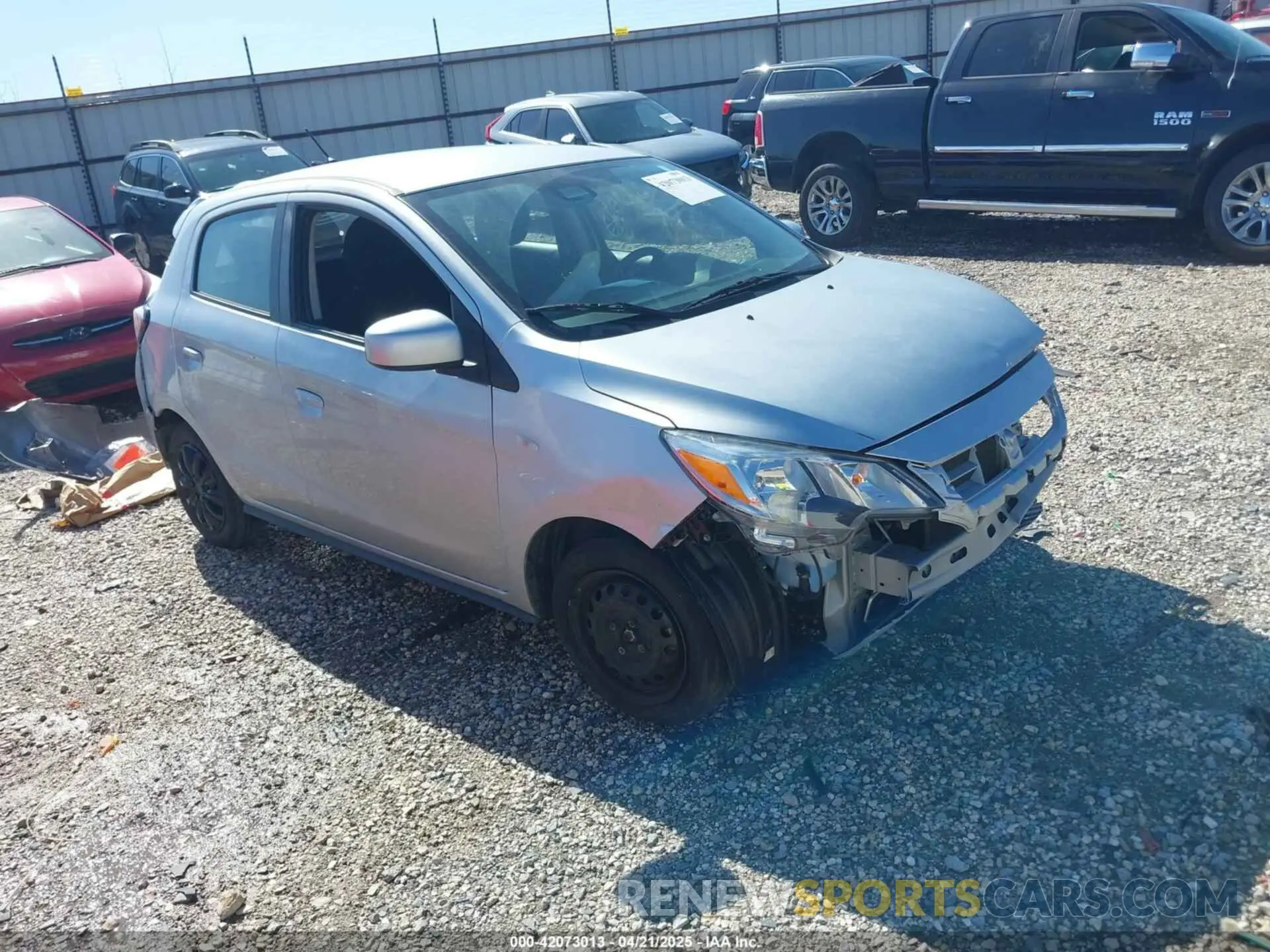 1 Photograph of a damaged car ML32AUHJ8MH003121 MITSUBISHI MIRAGE 2021