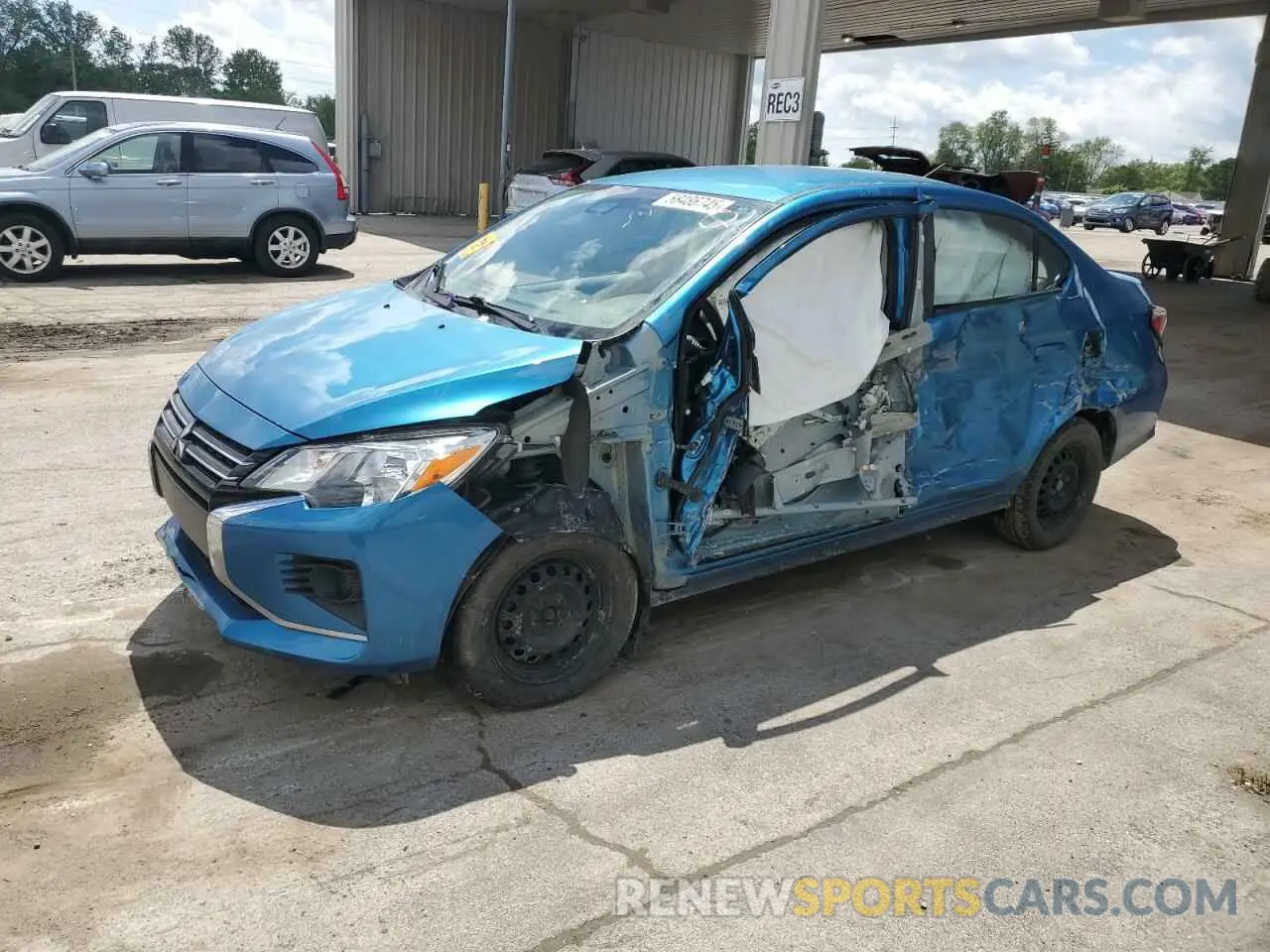 1 Photograph of a damaged car ML32FUFJ1MHF00907 MITSUBISHI MIRAGE 2021