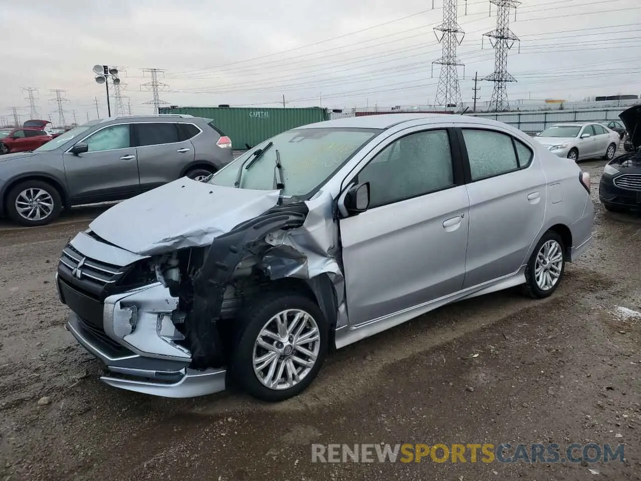 1 Photograph of a damaged car ML32FUFJ5MHF05186 MITSUBISHI MIRAGE 2021