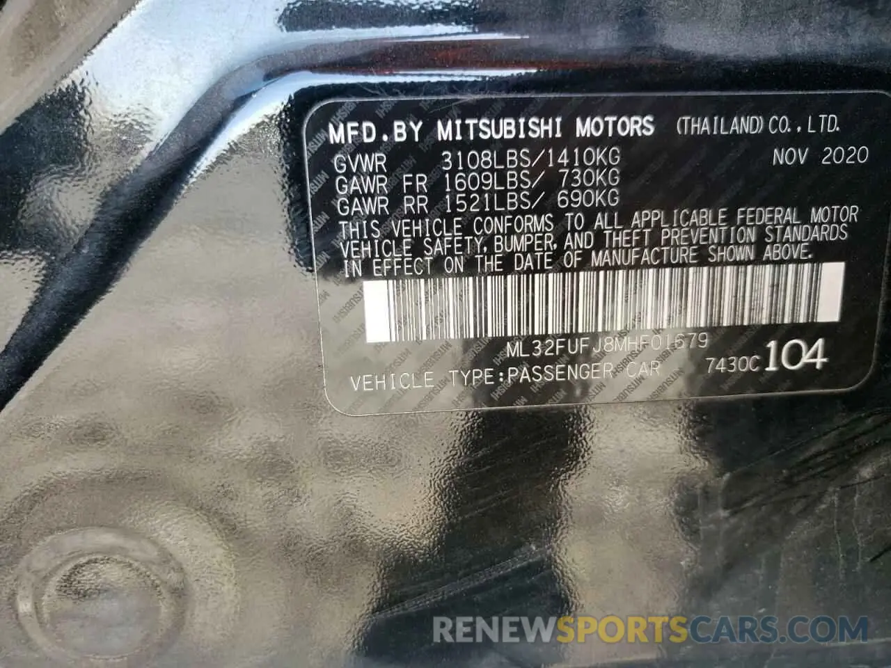 14 Photograph of a damaged car ML32FUFJ8MHF01679 MITSUBISHI MIRAGE 2021