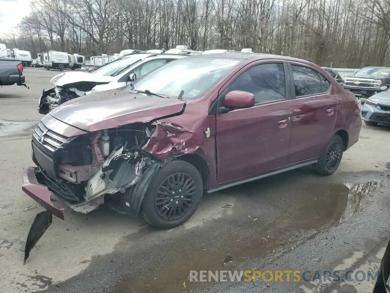 1 Photograph of a damaged car ML32FUFJXMHF06902 MITSUBISHI MIRAGE 2021
