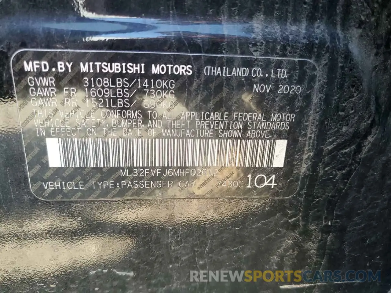 15 Photograph of a damaged car ML32FVFJ6MHF02612 MITSUBISHI MIRAGE 2021