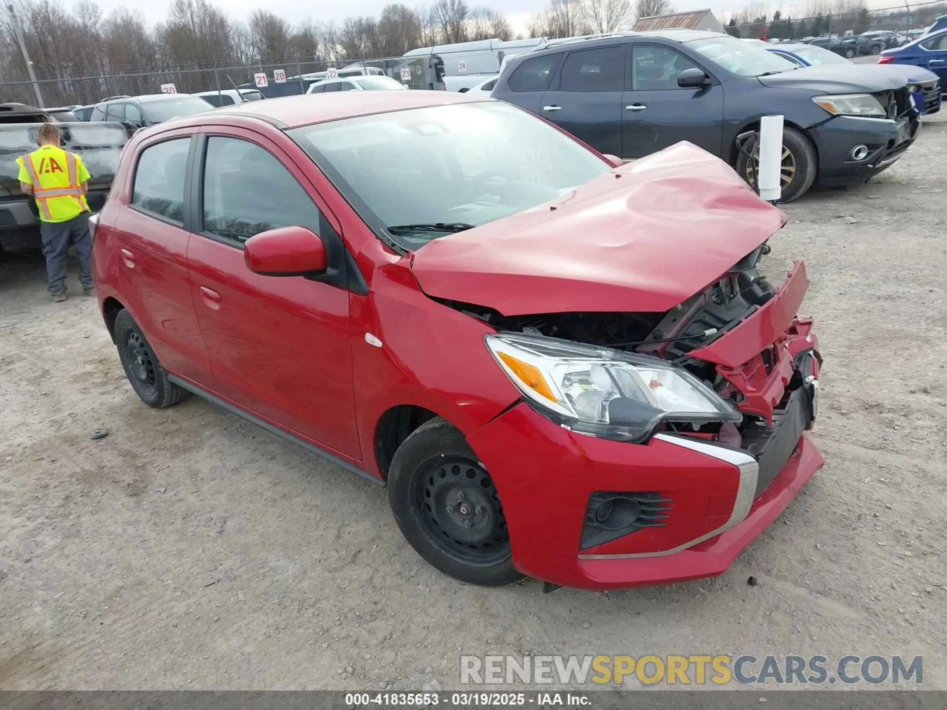 1 Photograph of a damaged car ML32AUHJXNH008306 MITSUBISHI MIRAGE 2022