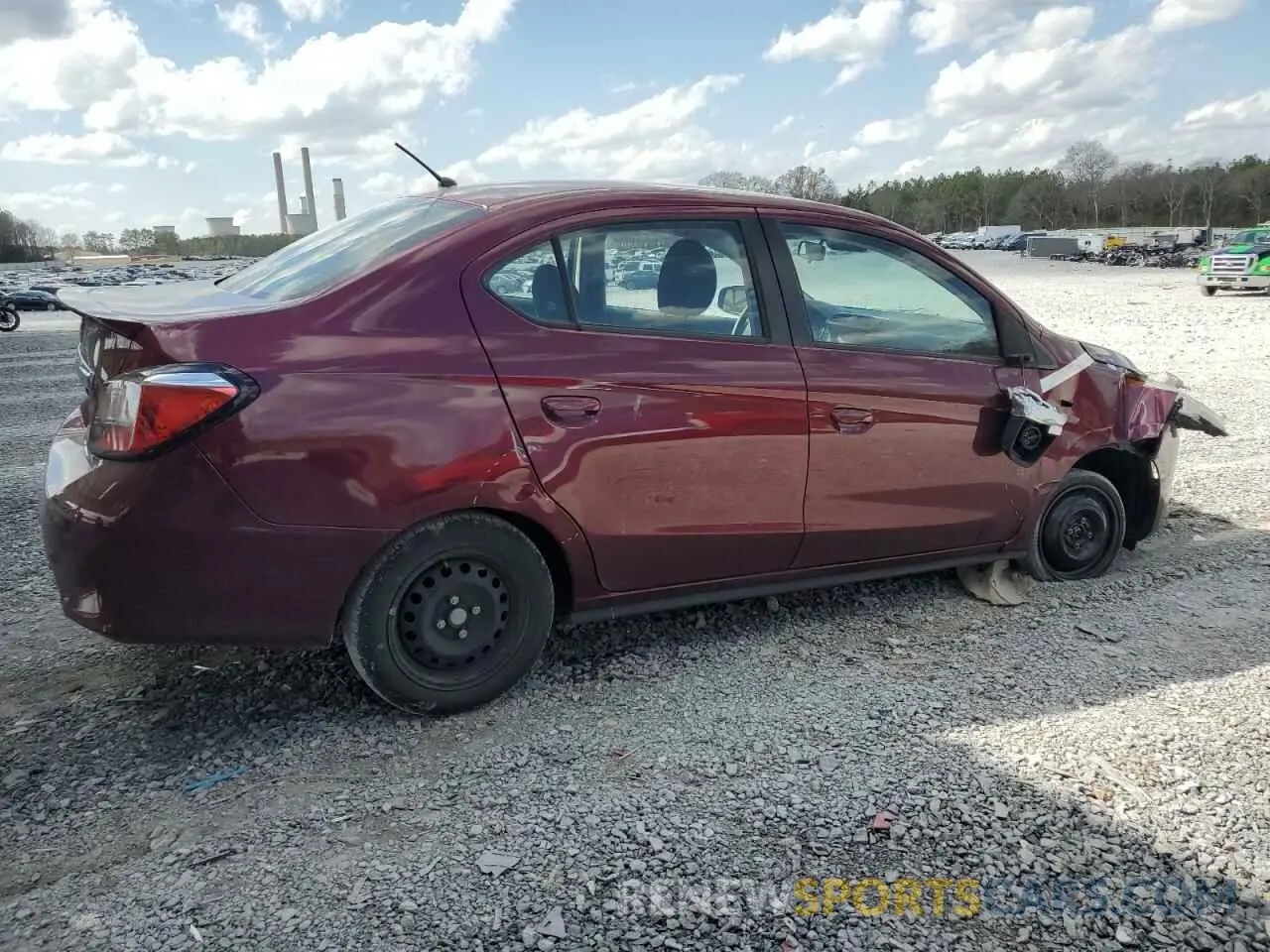 3 Photograph of a damaged car ML32FUFJ0NHF00656 MITSUBISHI MIRAGE 2022