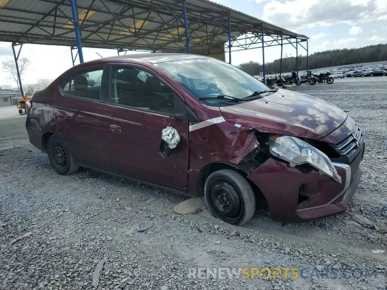 4 Photograph of a damaged car ML32FUFJ0NHF00656 MITSUBISHI MIRAGE 2022