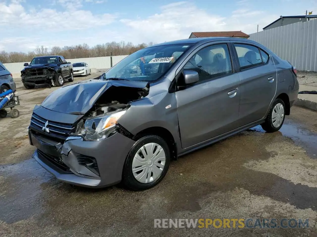 1 Photograph of a damaged car ML32FUFJ8NHF05636 MITSUBISHI MIRAGE 2022