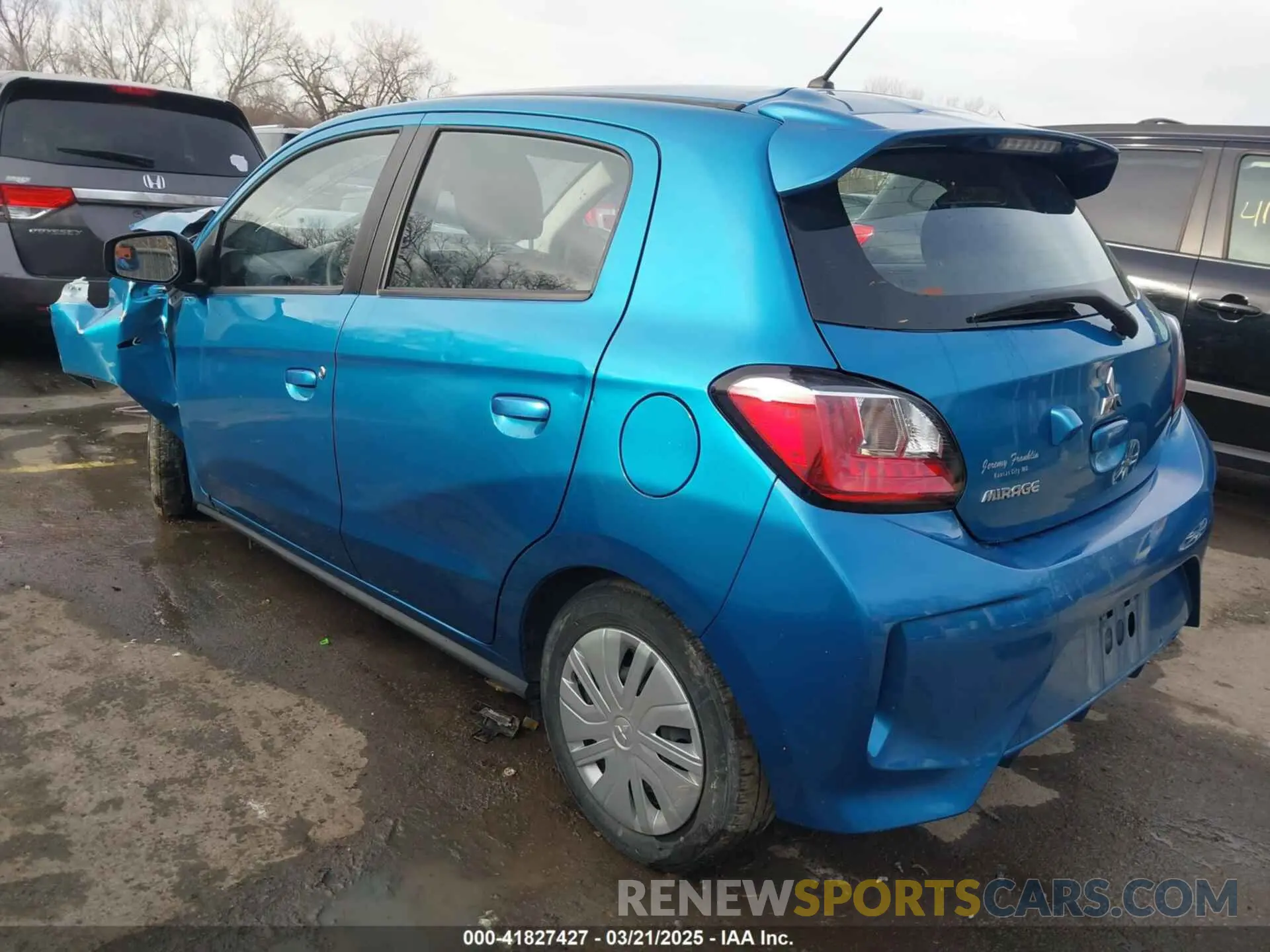 3 Photograph of a damaged car ML32AUHJ0PH001822 MITSUBISHI MIRAGE 2023