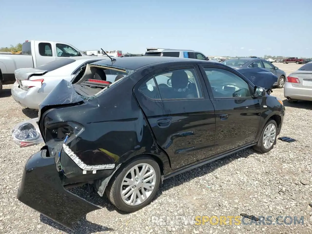 3 Photograph of a damaged car ML32FUFJ0PHF05827 MITSUBISHI MIRAGE 2023