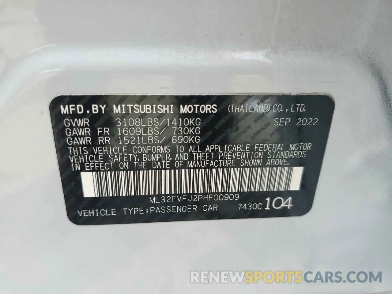 14 Photograph of a damaged car ML32FVFJ2PHF00909 MITSUBISHI MIRAGE 2023
