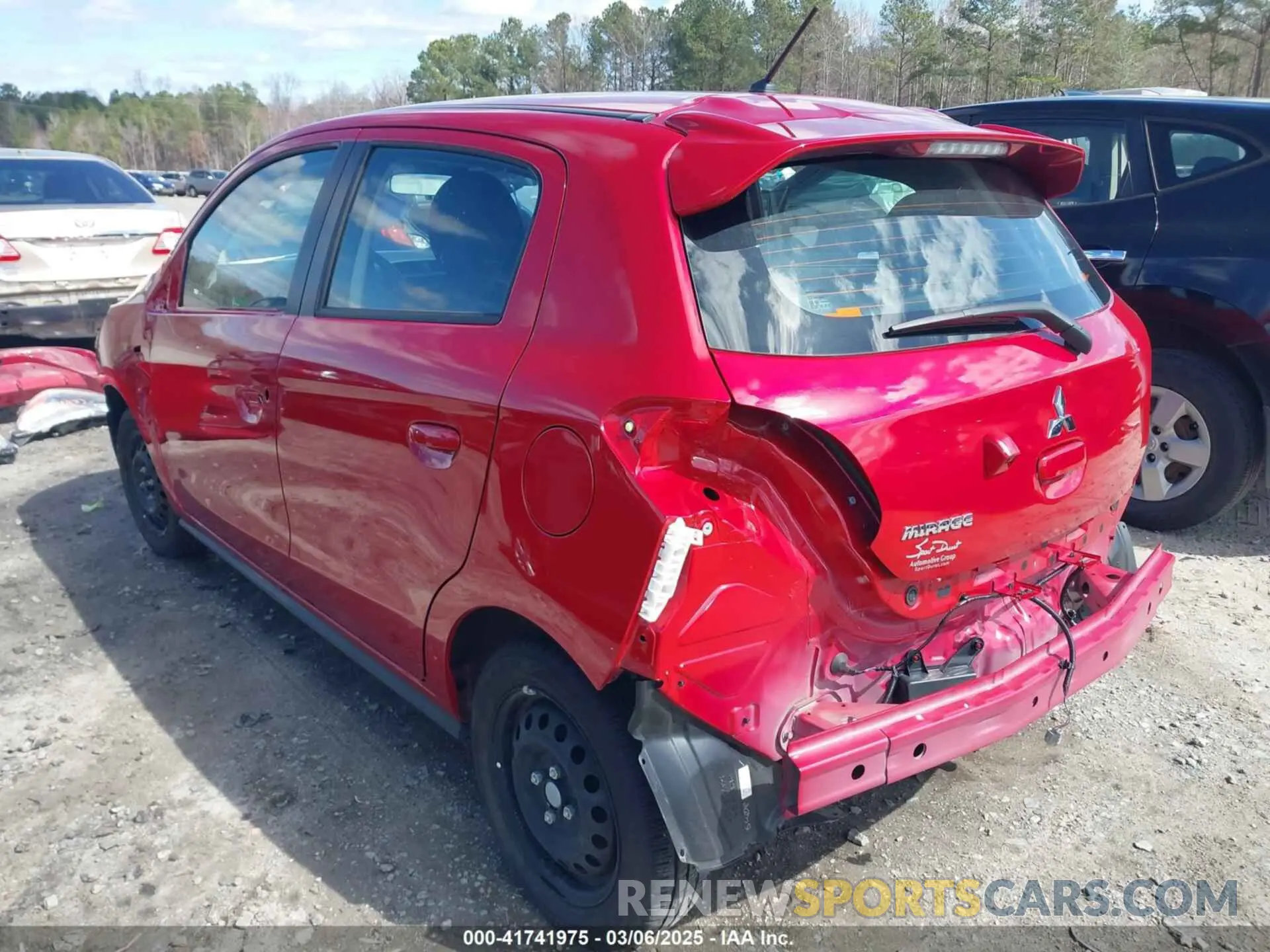 3 Photograph of a damaged car ML32AUHJ1RH004120 MITSUBISHI MIRAGE 2024
