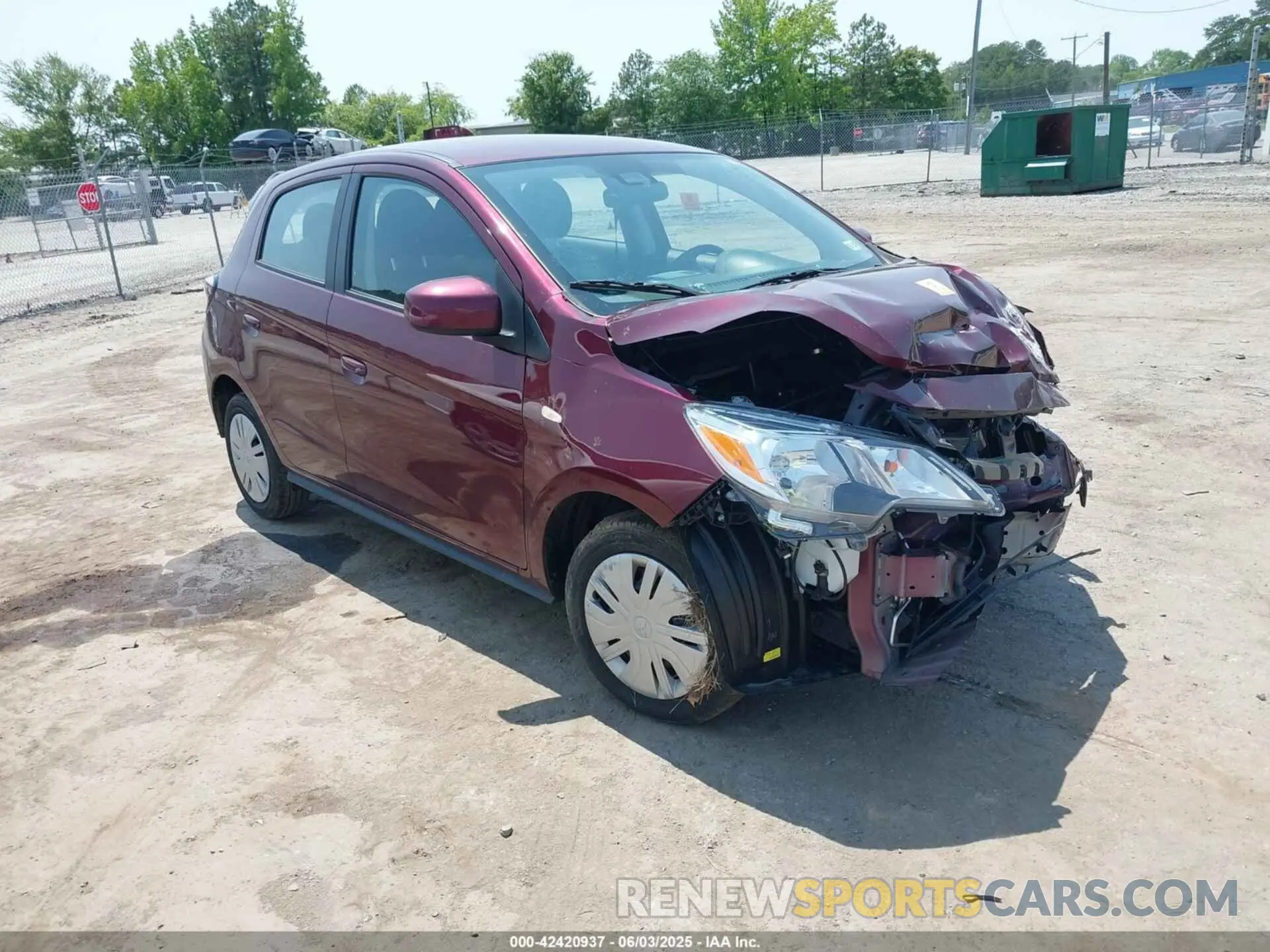 1 Photograph of a damaged car ML32AUHJ5RH012883 MITSUBISHI MIRAGE 2024