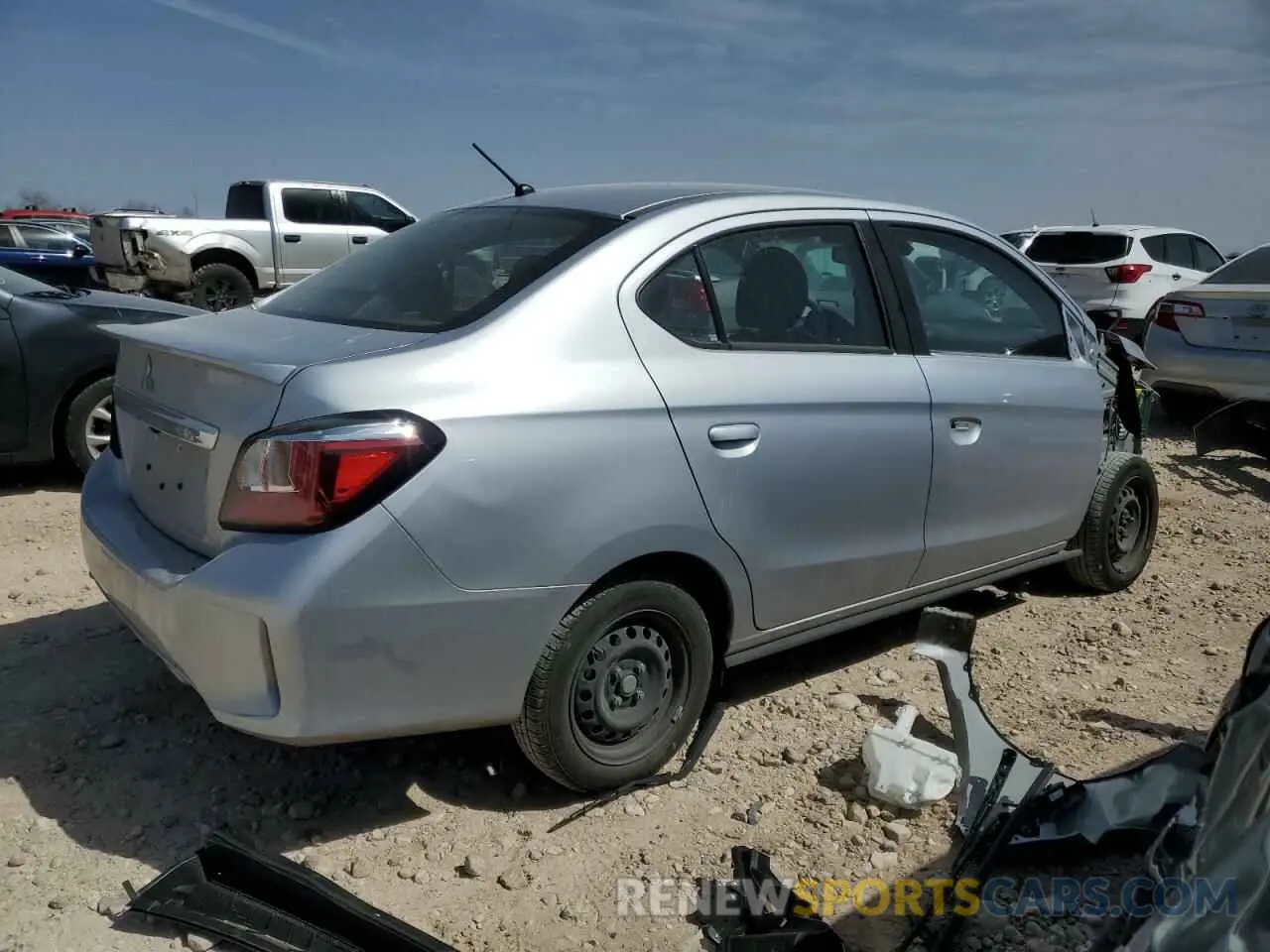 3 Photograph of a damaged car ML32FUFJ3RHF03802 MITSUBISHI MIRAGE 2024