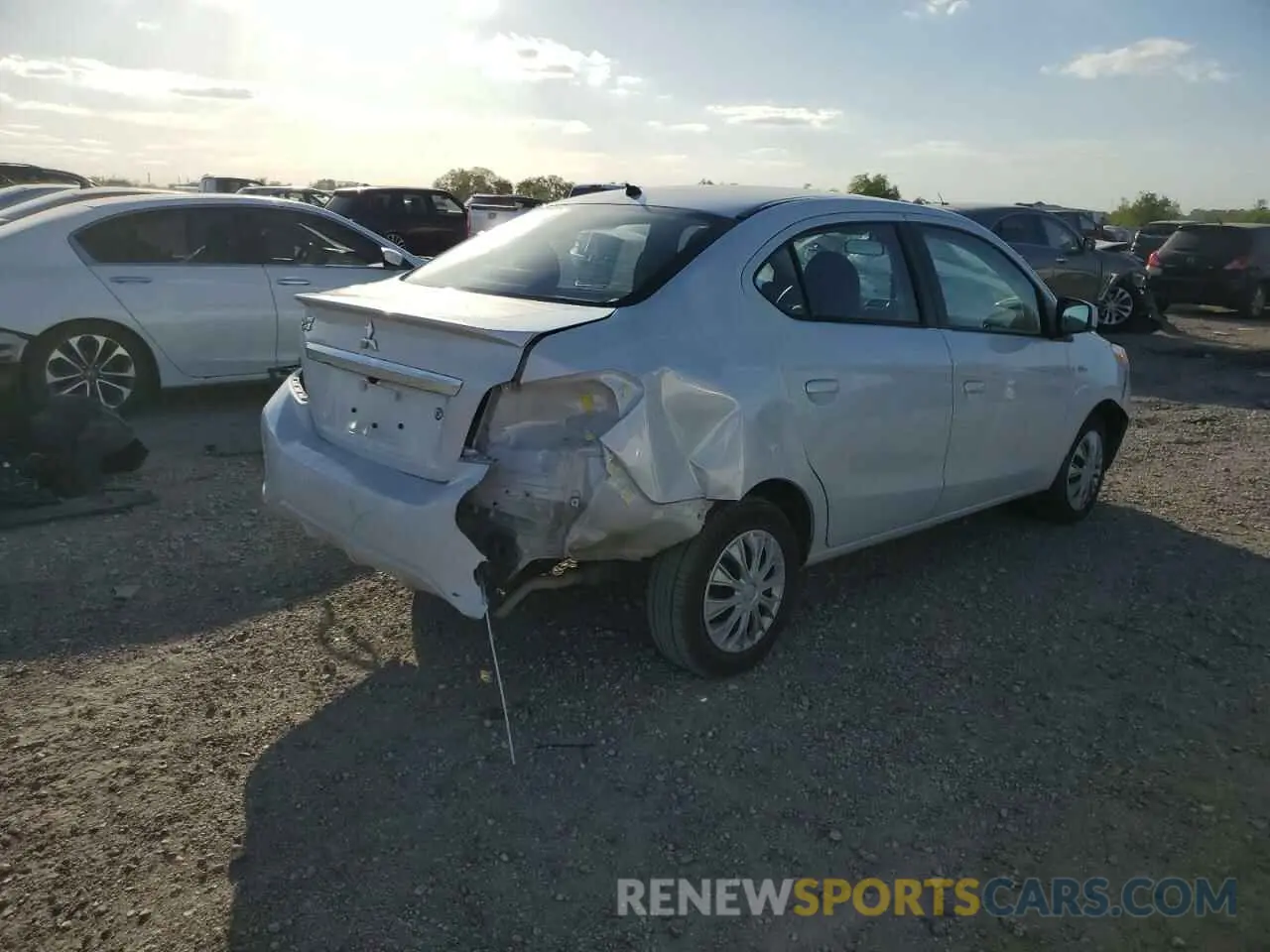 3 Photograph of a damaged car ML32FUFJ4RHF06448 MITSUBISHI MIRAGE 2024