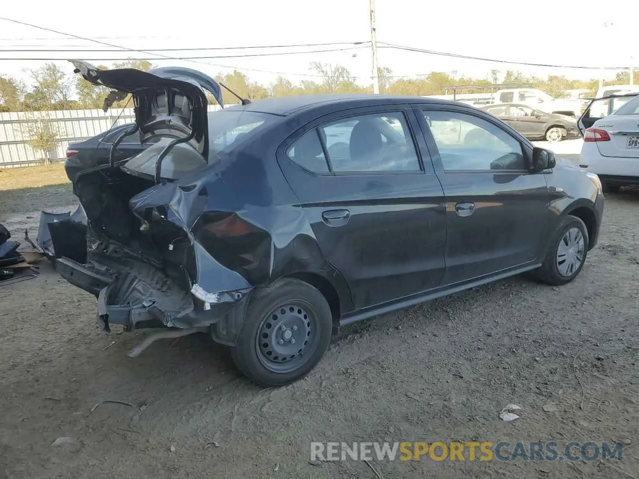 3 Photograph of a damaged car ML32FUFJ5RHF02621 MITSUBISHI MIRAGE 2024