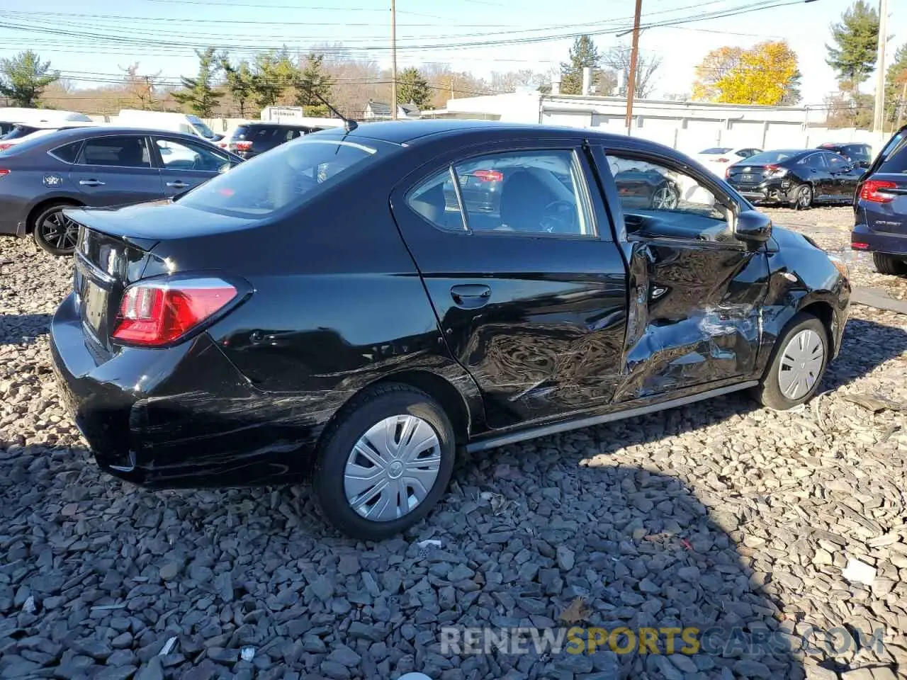 3 Photograph of a damaged car ML32FUFJ5RHF07107 MITSUBISHI MIRAGE 2024